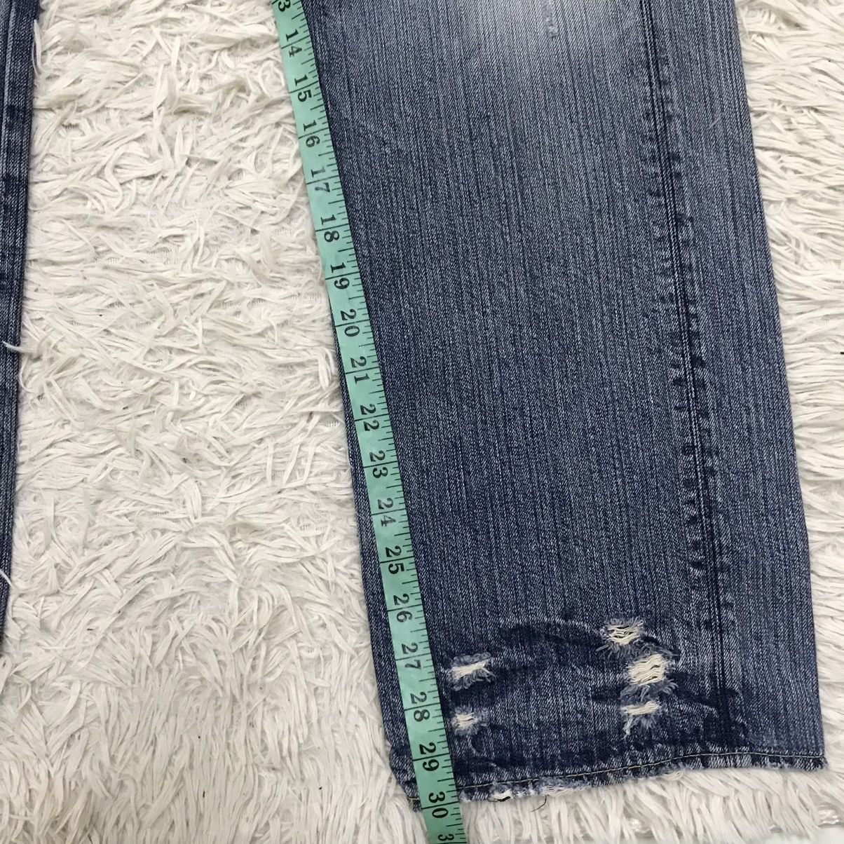 If Six Was Nine Vintage Bartack Work Clothing Distressed Denim Jeans Size US 34 / EU 50 - 22 Thumbnail