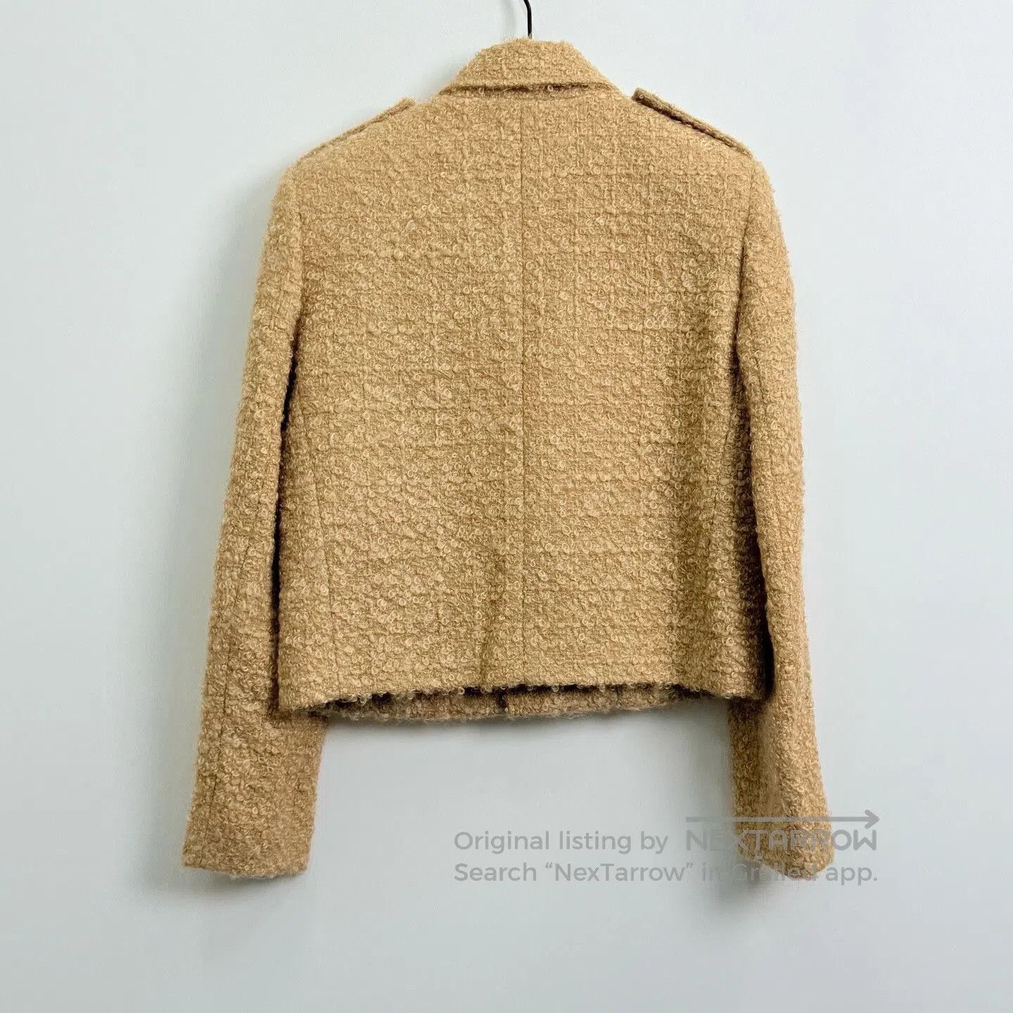 Celine Celine Camel Tweed Gold Button Coat. Size XS / US 0-2 / IT 36-38 - 3 Thumbnail