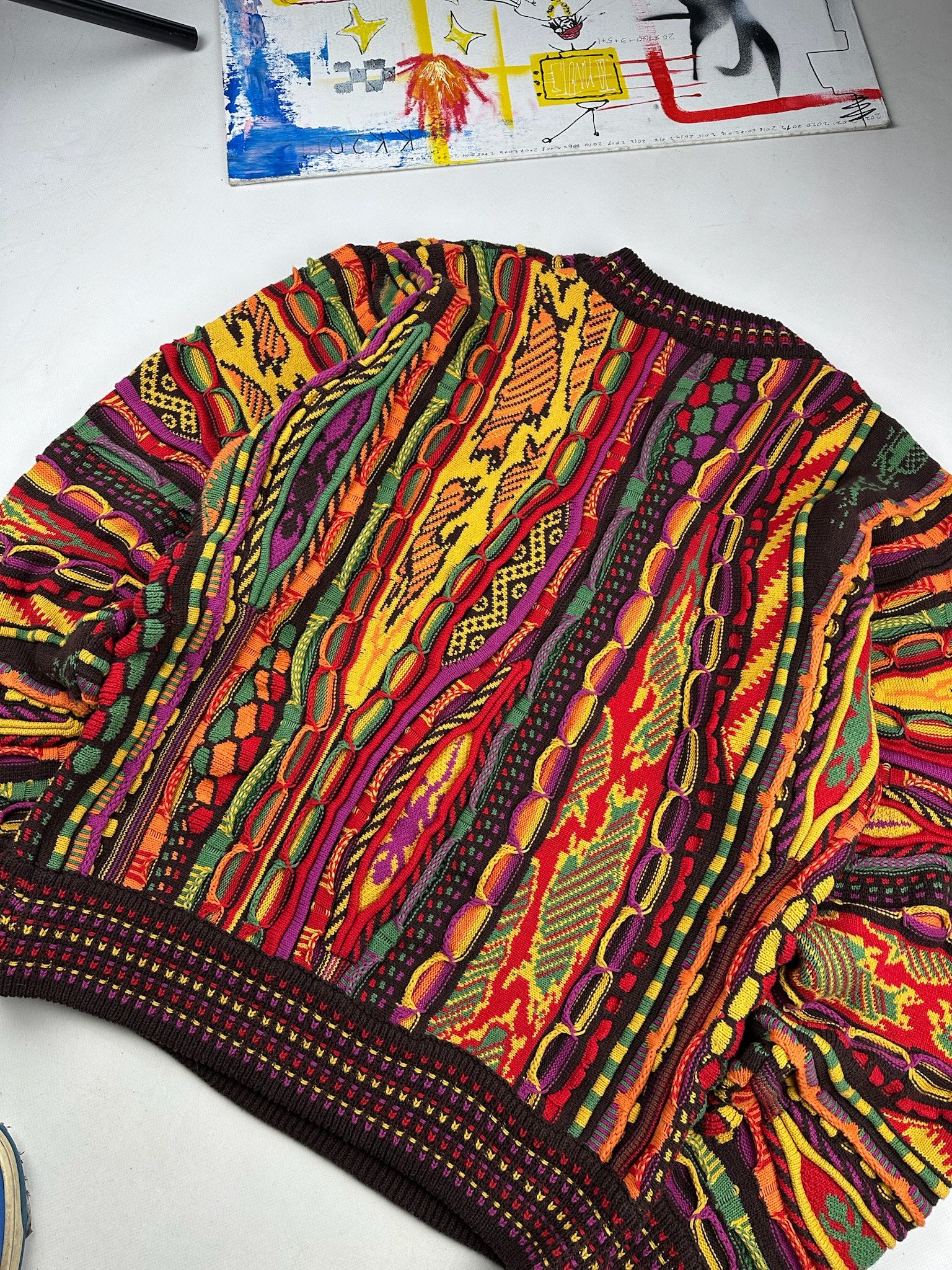 Other Multicolor 3D Knit Coogi Style Flxn Sweater Size US XL / EU 56 / 4 - 7 Thumbnail