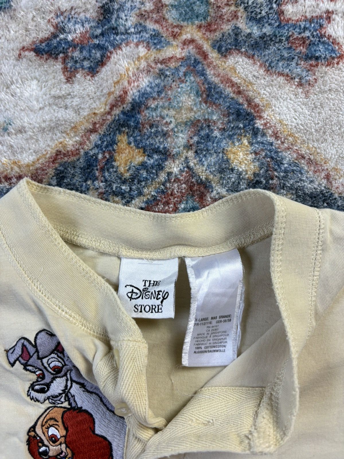 Disney Vintage Disney Lady And The Tramp Henley T-shirt Size XL Size US XL / EU 56 / 4 - 3 Thumbnail