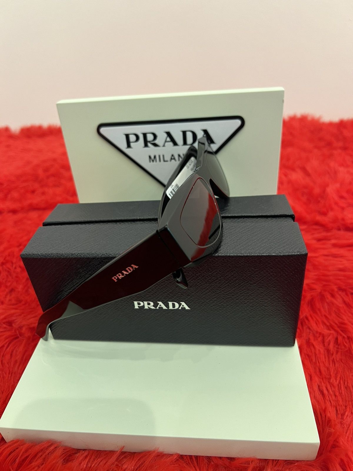 Prada Prada Black Sunglasses Size ONE SIZE - 2 Thumbnail