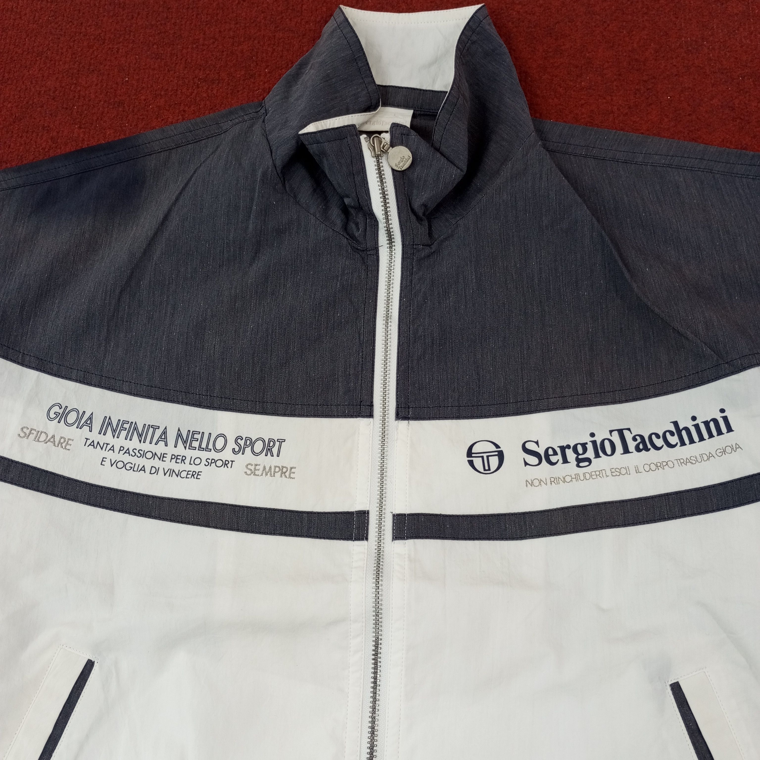 Sergio Tacchini × Vintage Sergio Tacchini Sportswear Style Jacket c222n1 Size US M / EU 48-50 / 2 - 2 Thumbnail