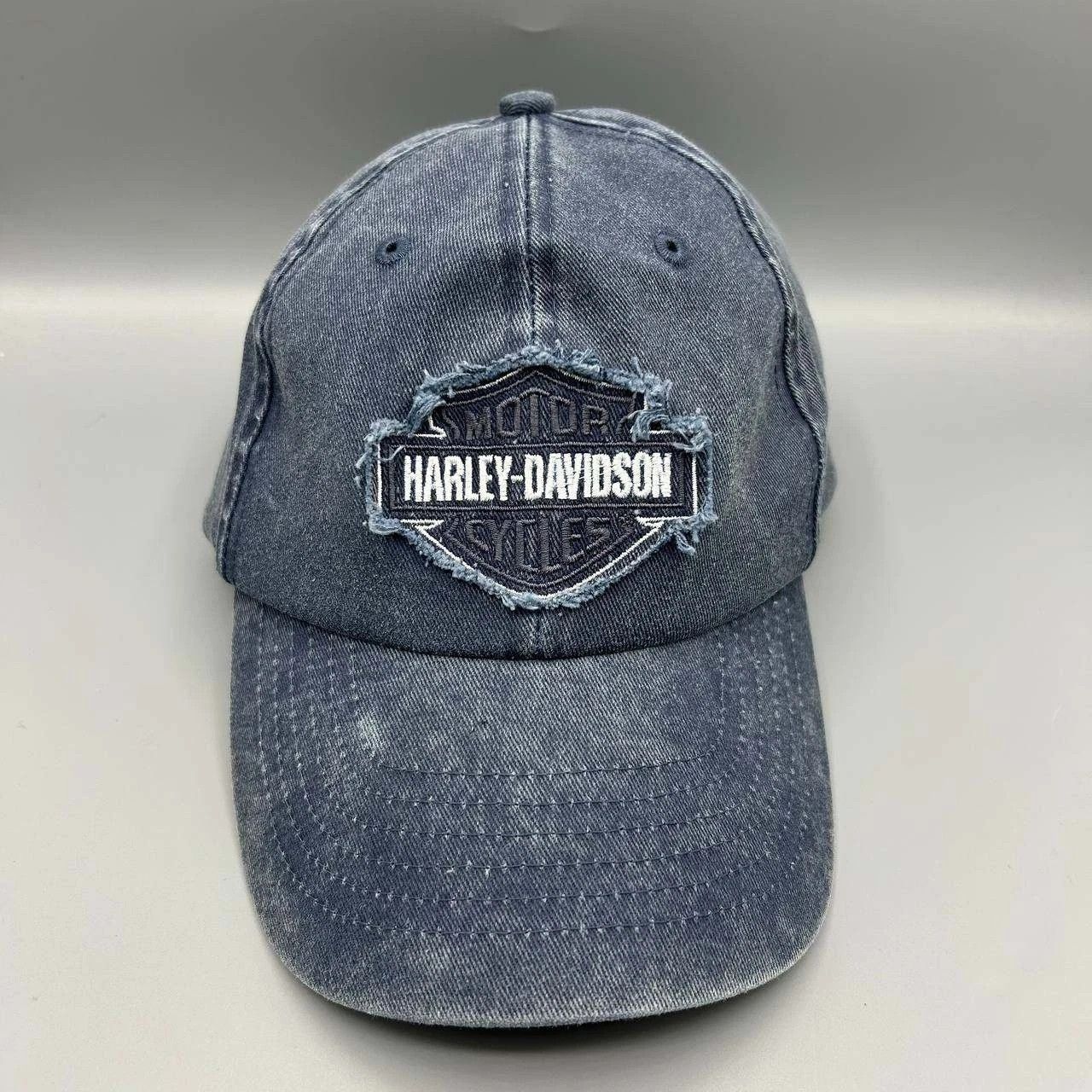 Harley Davidson Harley Davidson Motorcycles Hat Denim Embroidered Strap Back Size ONE SIZE - 1 Thumbnail