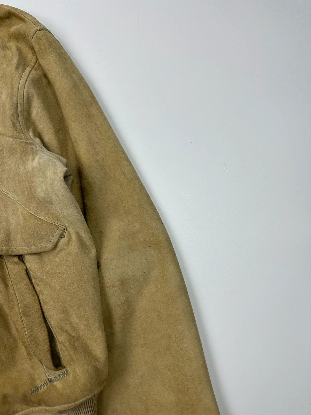 Armani Armani Jeans 90’s Cargo Pockets Suede Leather Bomber Jacket Size US L / EU 52-54 / 3 - 4 Thumbnail