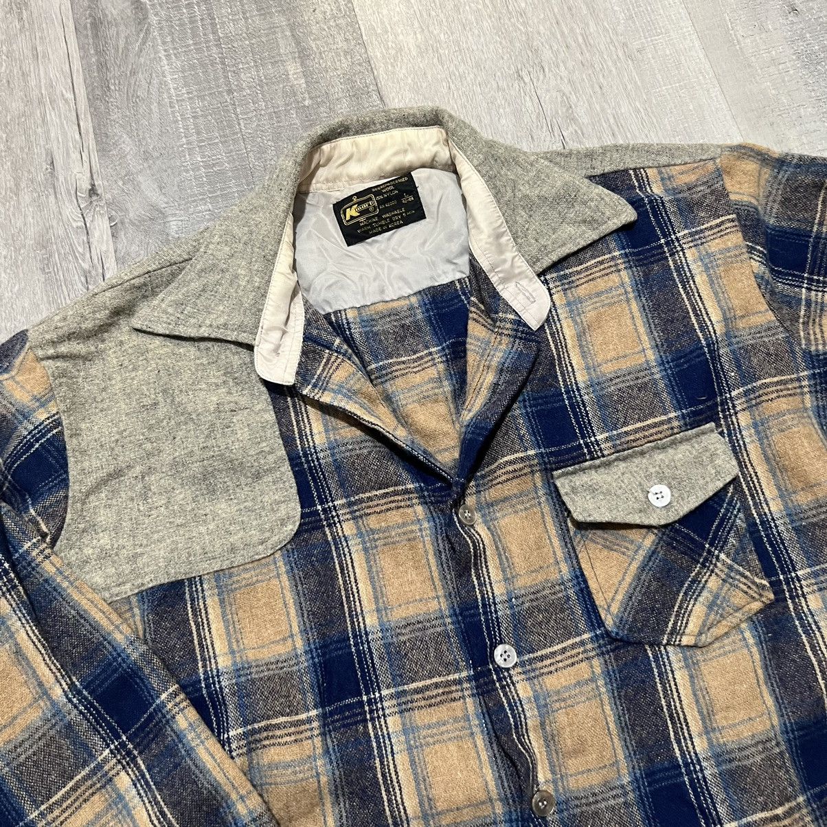 Vintage VTG 1970s K-Mart Plaid Wool Outdoor Hunting Flannel Shirt Size US L / EU 52-54 / 3 - 2 Thumbnail