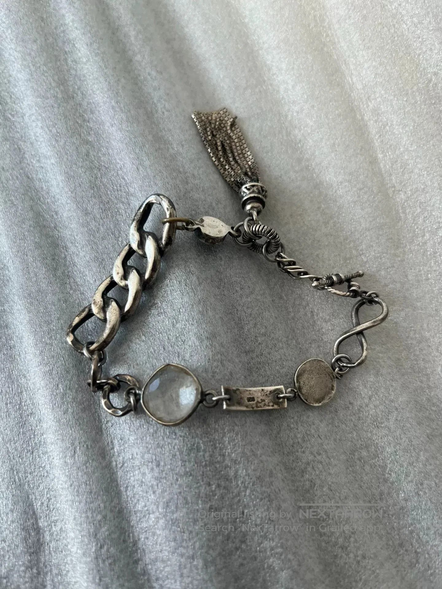 Gunda 925 Silver Tassel Bracelet. Size ONE SIZE - 6 Thumbnail