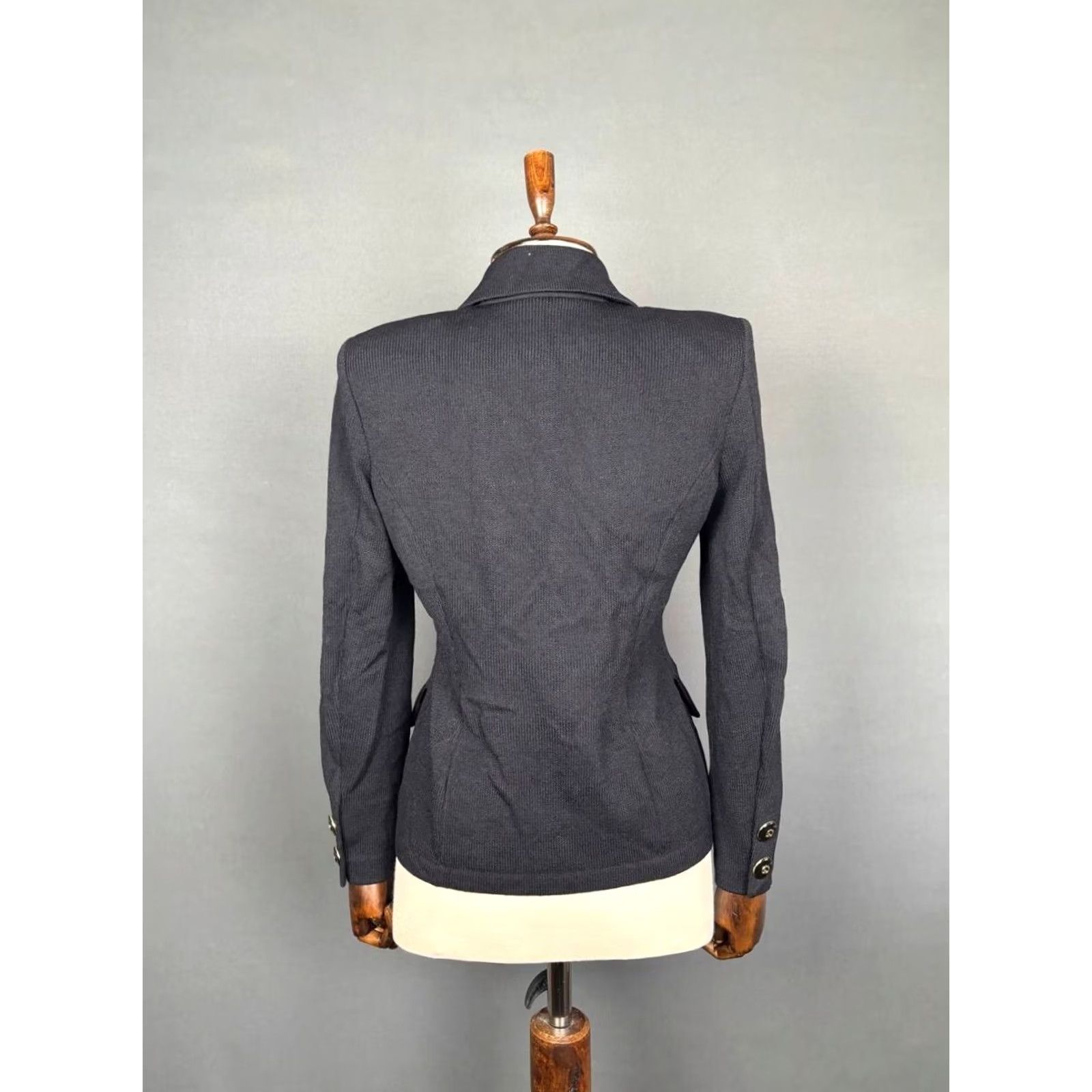 St. John St. John Collection By Marie Gray Double-Breasted Jacket Size 4 Black Womens Size S / US 4 / IT 40 - 2 Thumbnail