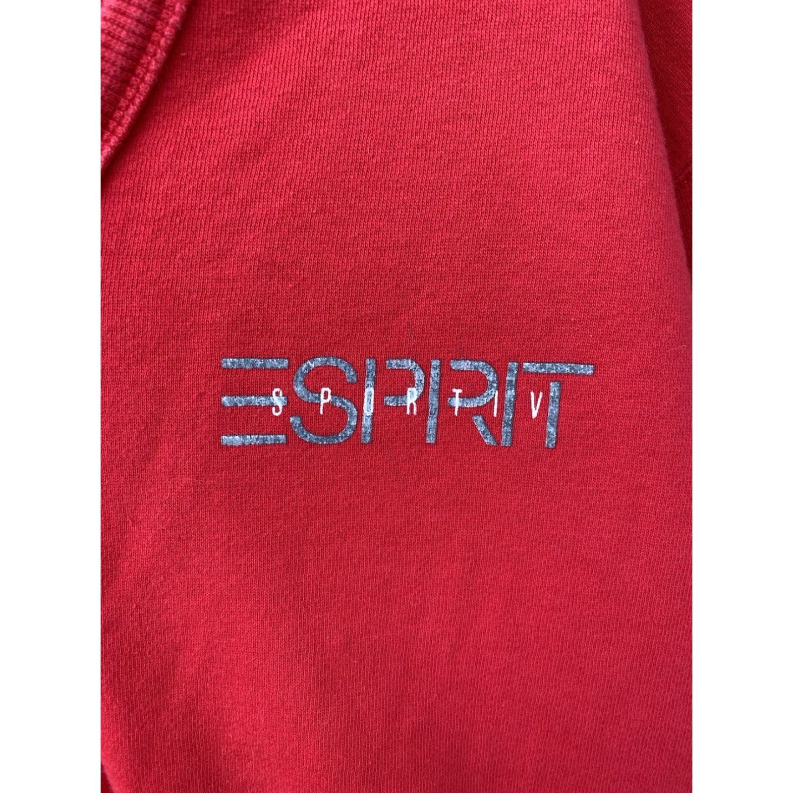 Esprit VINTAGE Esprit Sportiv V Neck Graphic Logo Sweatshirt Sweater Red USA Size M Womens Oversized Pullover Mockup Size M / US 6-8 / IT 42-44 - 3 Thumbnail