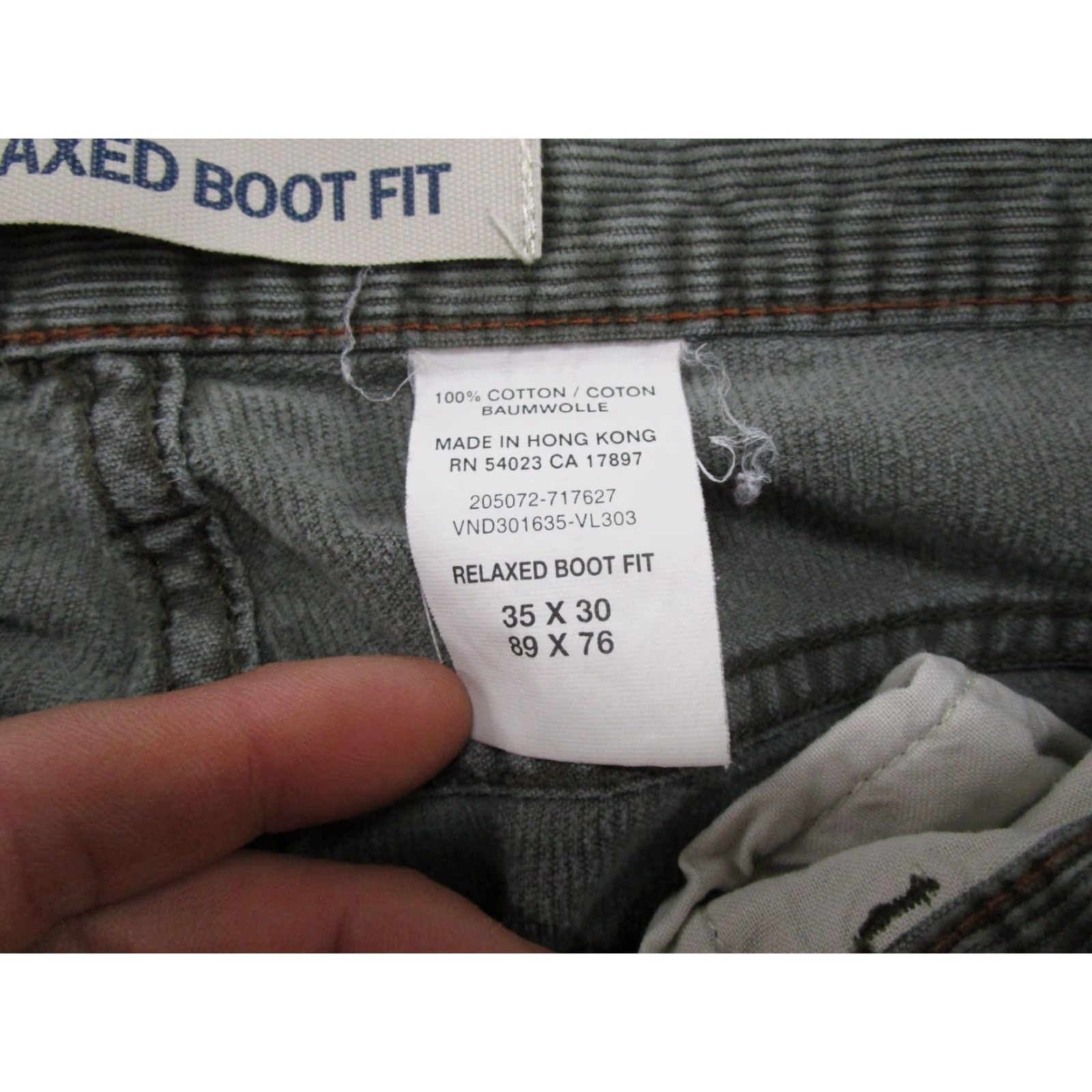 Gap VINTAGE Gap Relaxed Boot Fit Corduroy Pants Baggy 90s y2k Wide Leg Green 35x30 Size US 35 - 5 Thumbnail