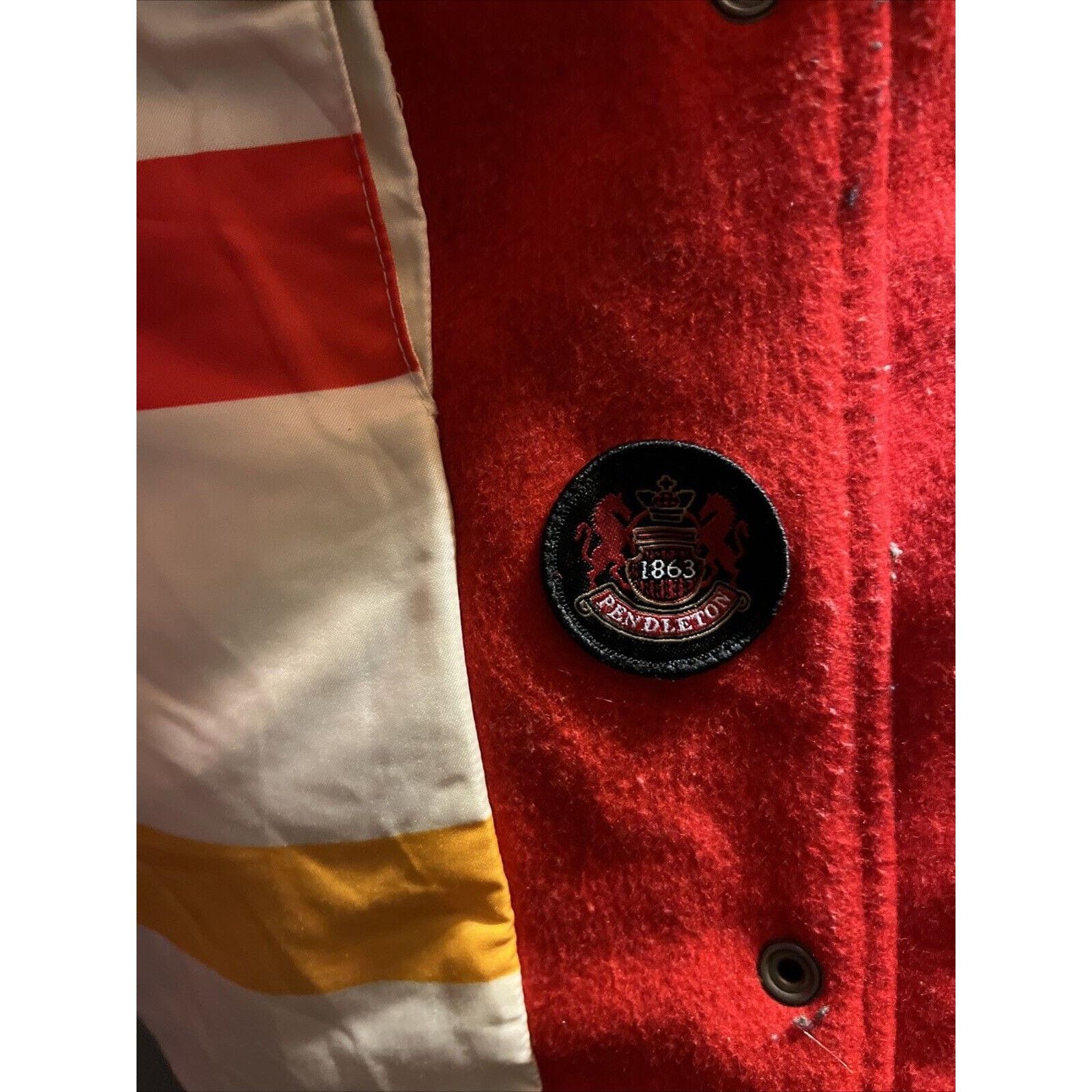Pendleton Pendleton Cascade Coat Womens L Red Wool Blend Long Sleeve Size L / US 10 / IT 46 - 5 Thumbnail