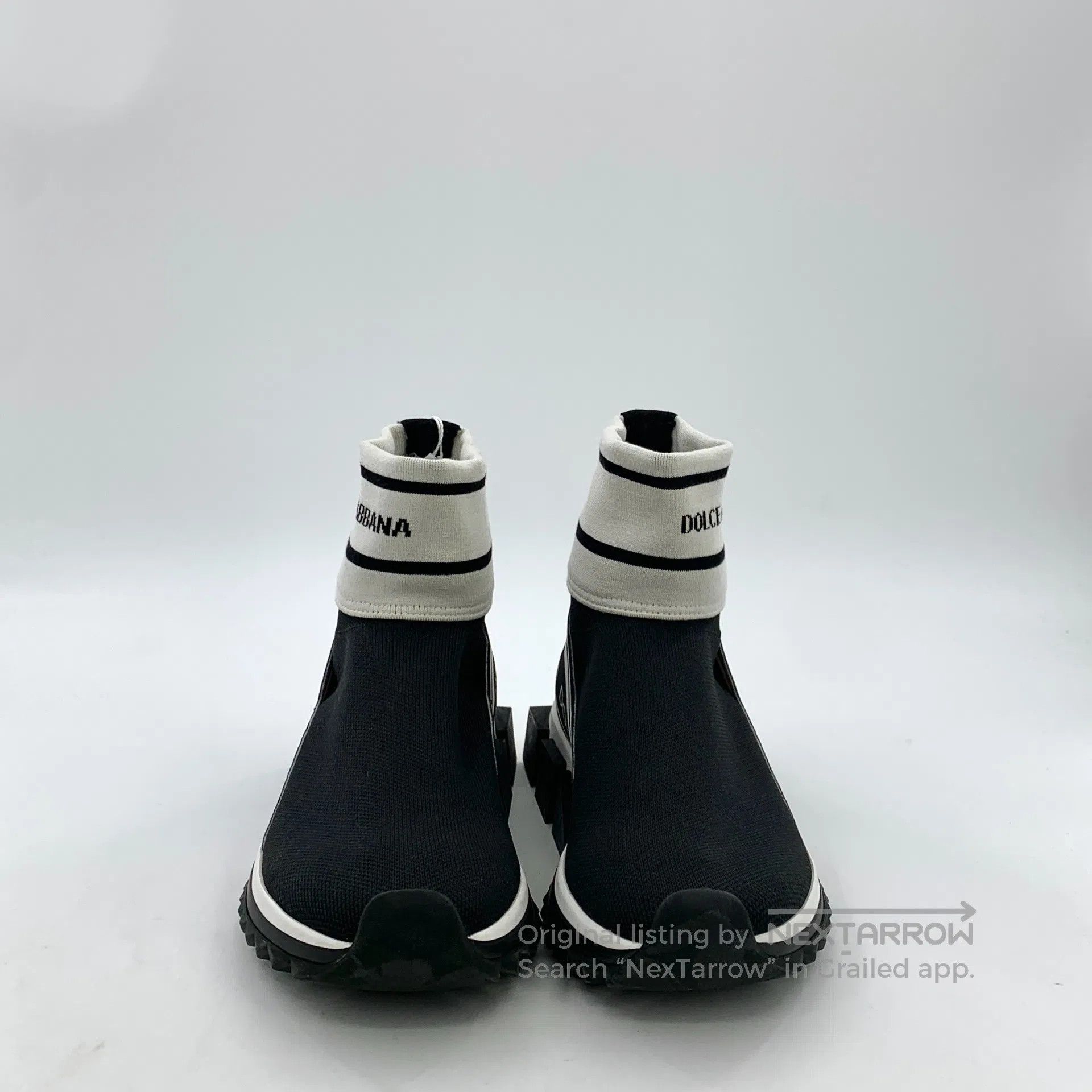 Dolce & Gabbana Dolce Gabbana Black Logo Letter Casual Laced Sock Shoes Sn Size US 4.5 / IT 34.5 - 3 Thumbnail
