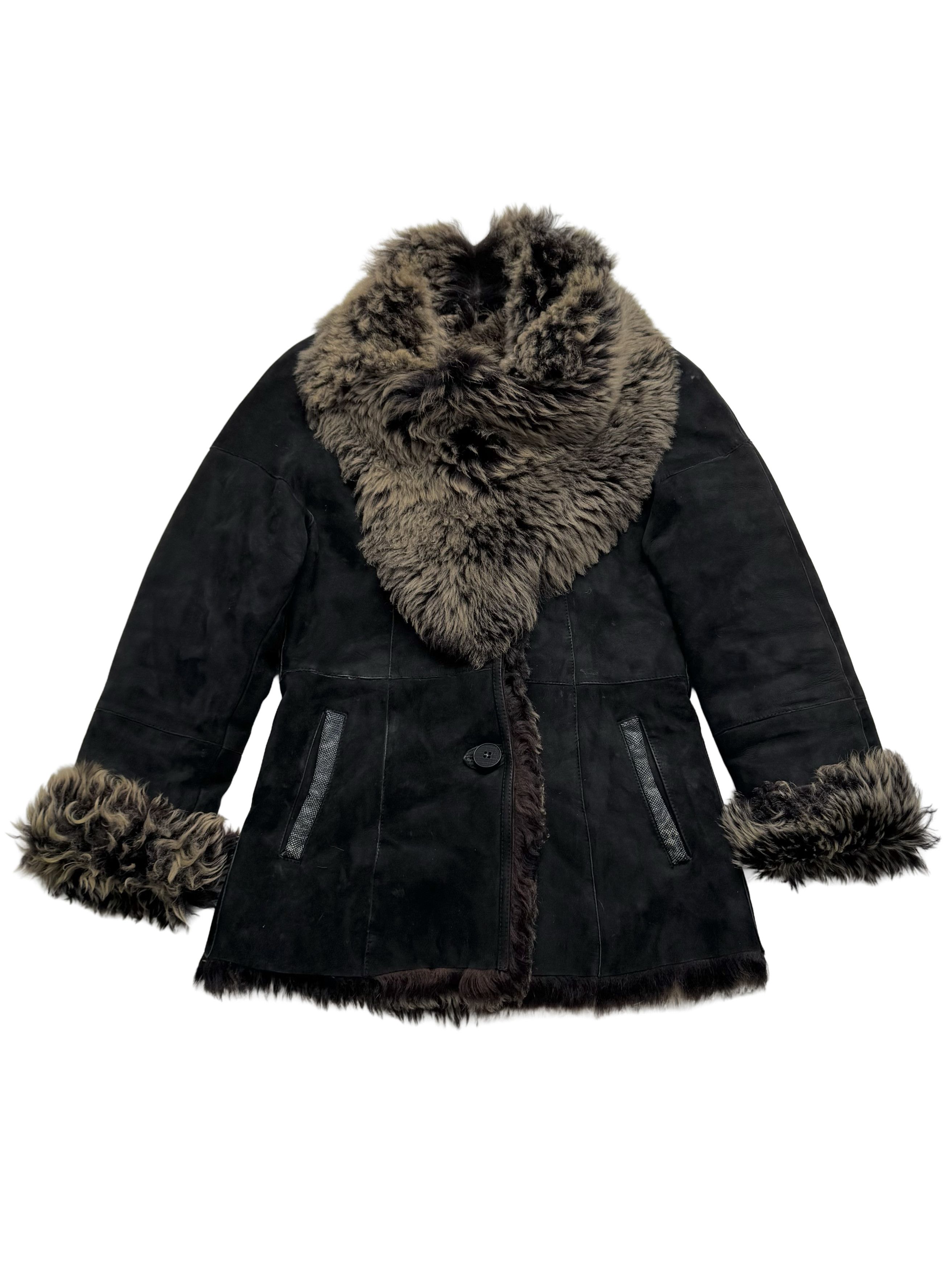 Vintage Vintage Genuine Leather Jacket With Asymmetry Neck Size M / US 6-8 / IT 42-44 - 5 Thumbnail