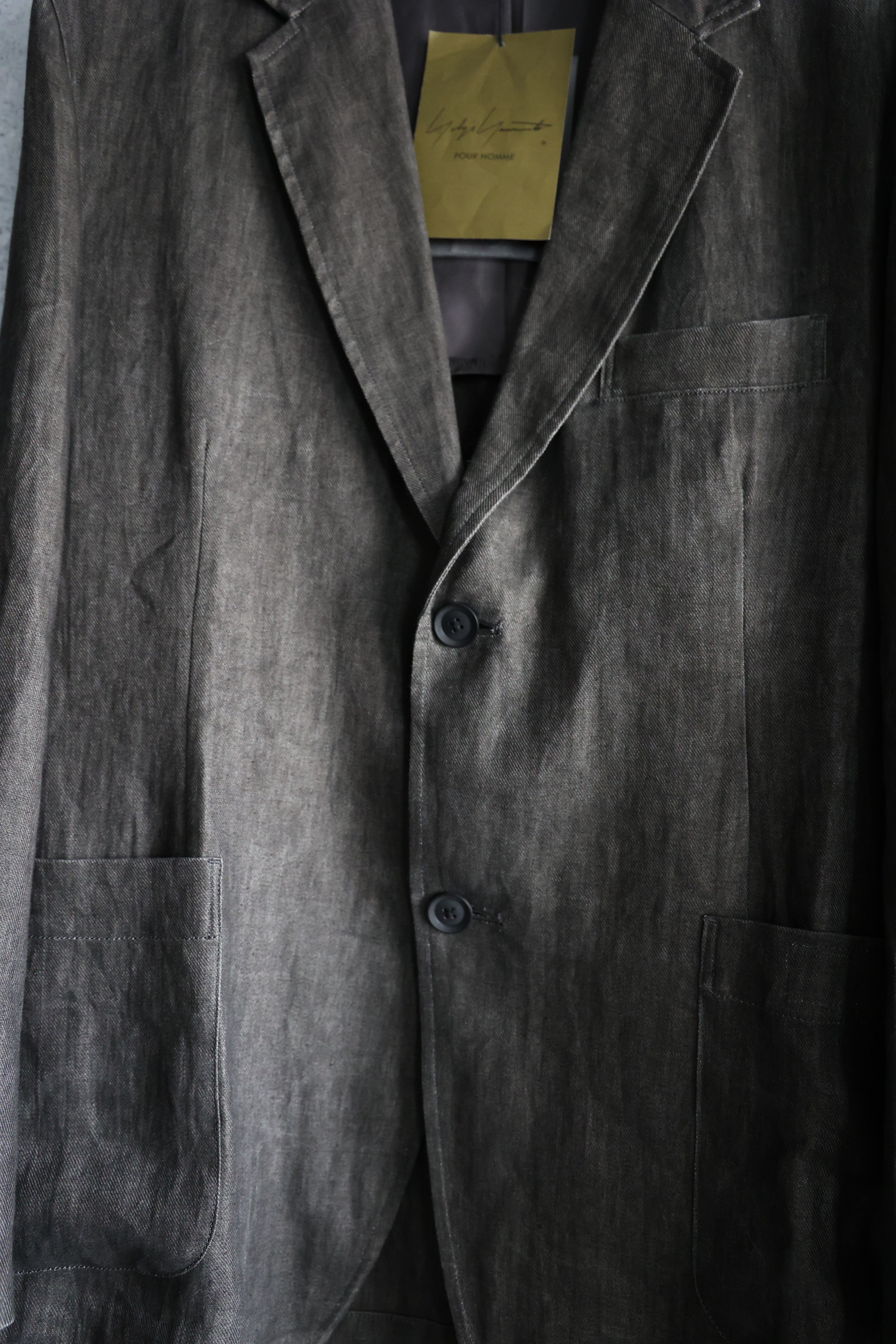 Yohji Yamamoto yohji yamamoto pour homme blazer jacket top linen Size US M / EU 48-50 / 2 - 2 Thumbnail