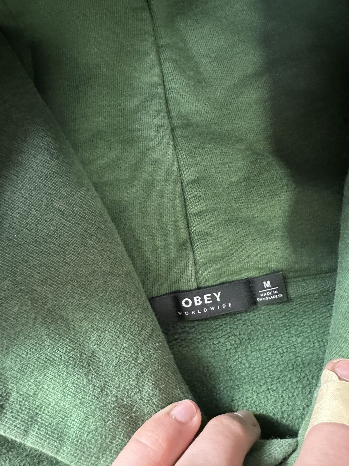Obey × Vintage 🚨OBEY PULLOVER BOXY VINTAGE HOODIE GREEN SK8 FADED Y2K Size US M / EU 48-50 / 2 - 8 Thumbnail