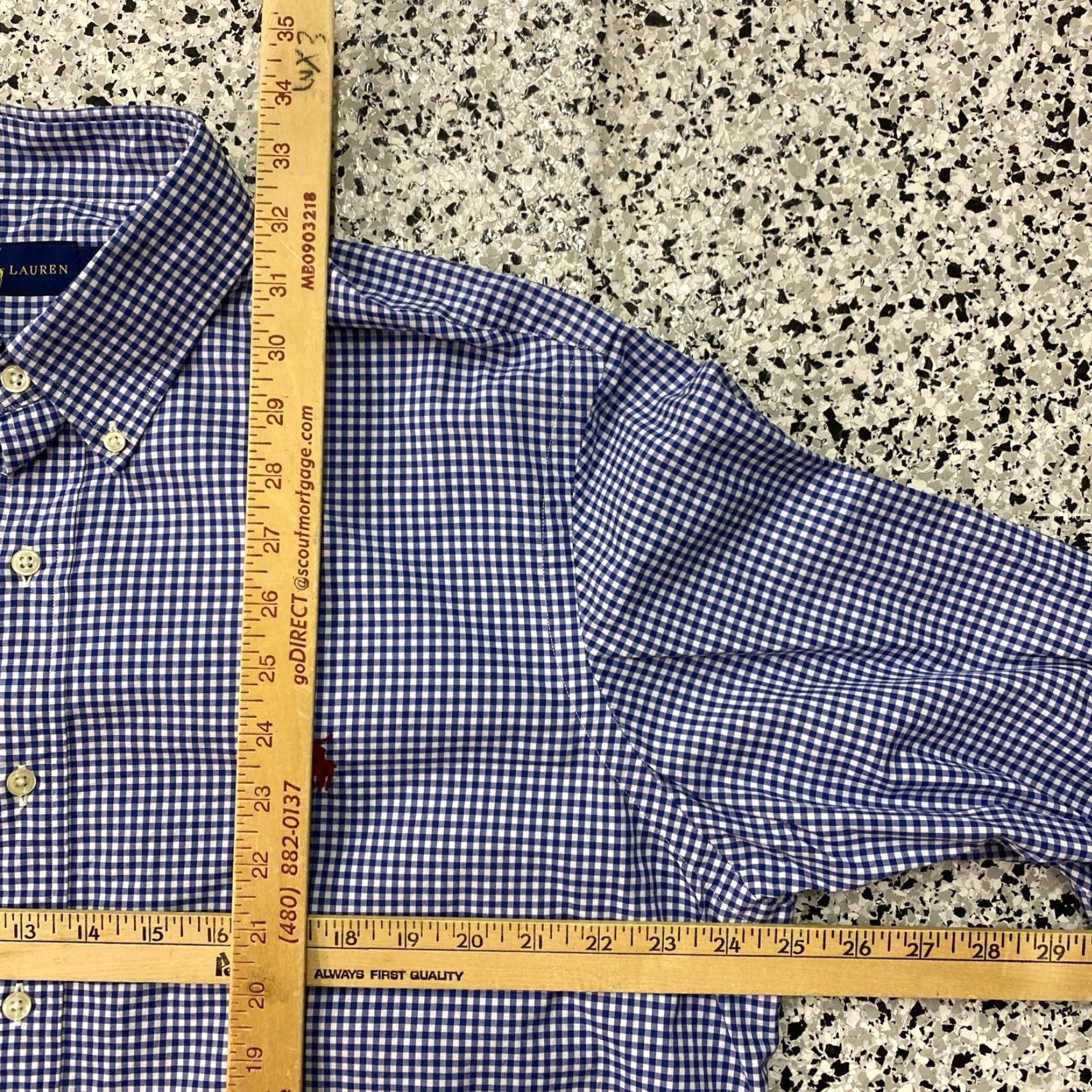 Polo Ralph Lauren Polo Ralph Lauren Shirt Mens XL Plaid Long Sleeve Button-Up Blue White Red Casual EUC Size US XL / EU 56 / 4 - 3 Thumbnail