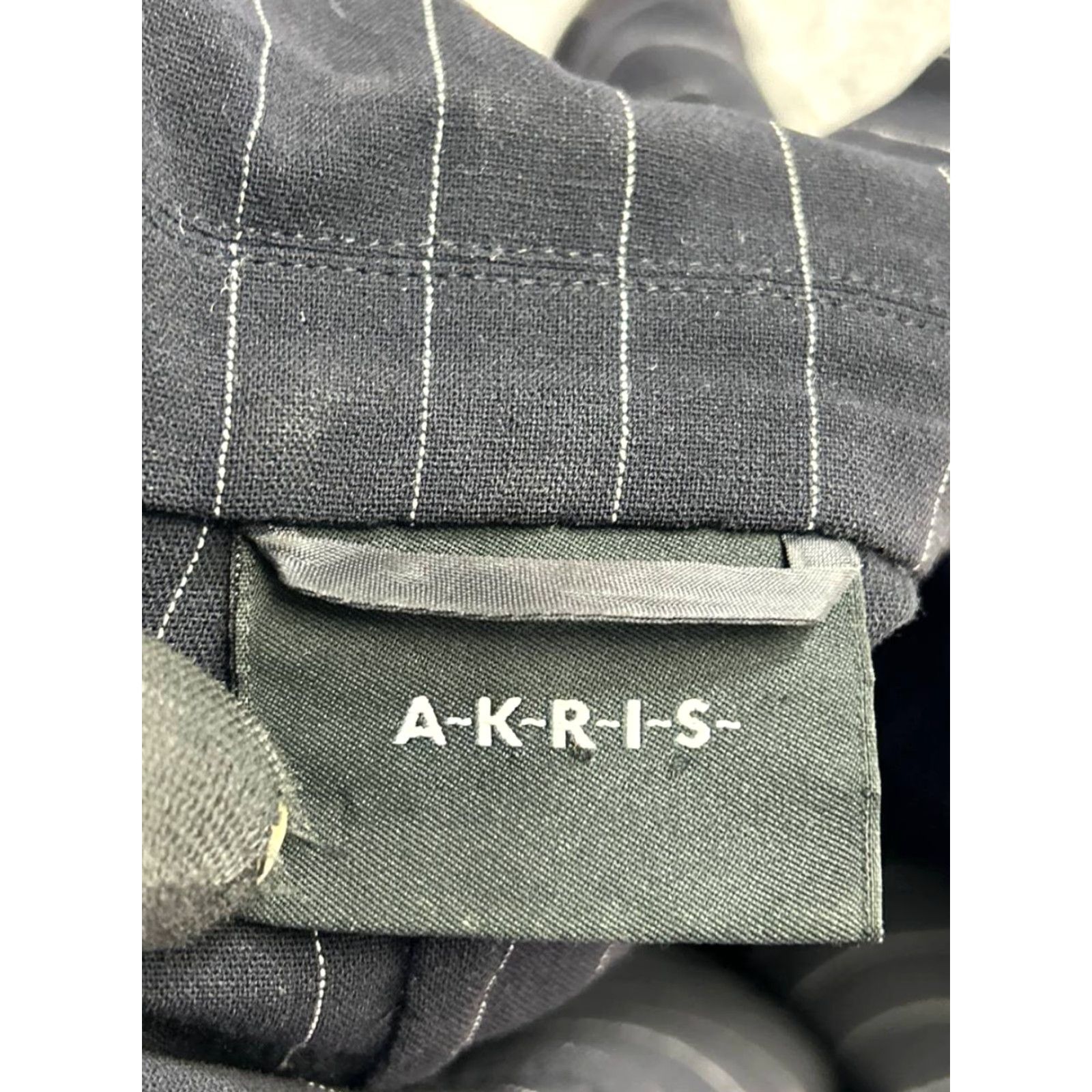Akris Akris Blazer Jacket Womens Black 12 Striped Notch Lapel Single Breasted Wool Casual Business Jacket Mens? Size XL / US 12-14 / IT 48-50 - 5 Thumbnail