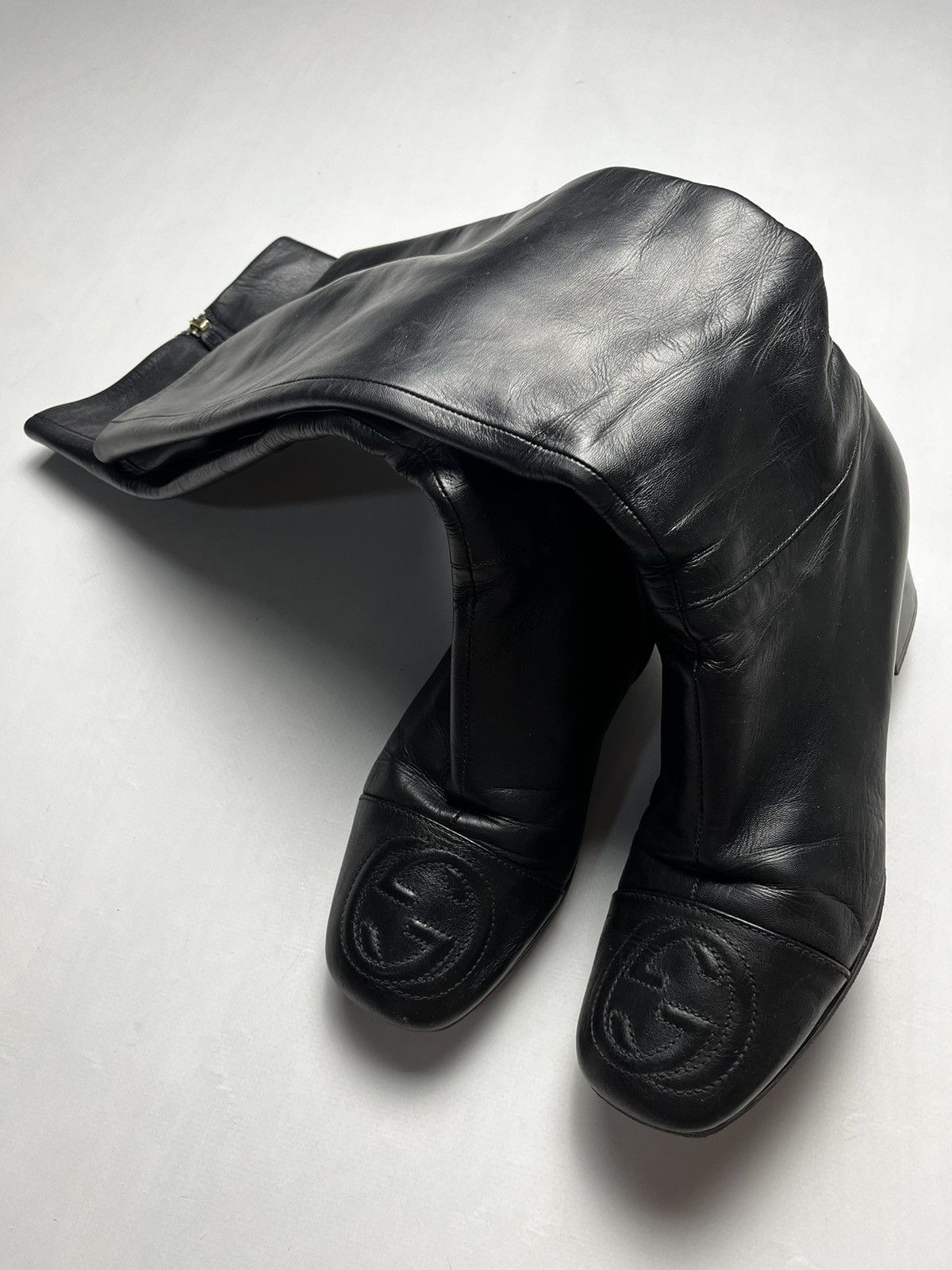 Gucci Gucci leather boots with heels Size US 8.5 / IT 38.5 - 1 Thumbnail