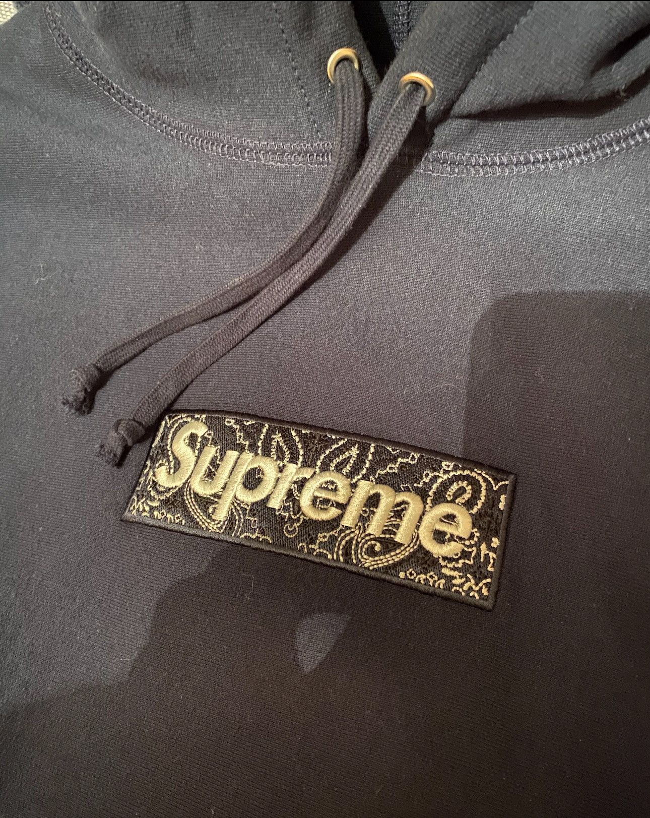 Supreme Supreme Bandana Box Logo Sweatshirt Navy Men’s size Medium Size US M / EU 48-50 / 2 - 11 Thumbnail
