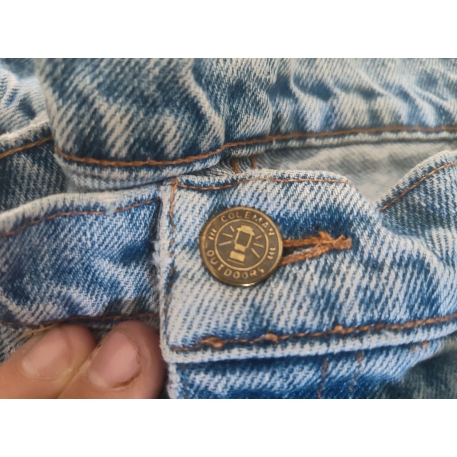 Vintage Vtg Coleman Outdoors Made In USA Men's Blue Jeans 40X30 Distressed VHTF Rare Size US 40 / EU 56 - 6 Thumbnail