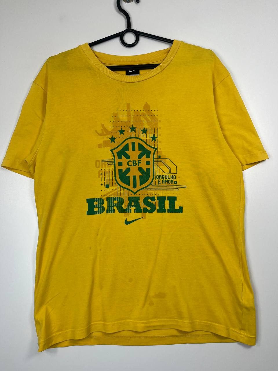 Nike Brazil Cbf Nike Graphic T Shirt Yellow Brasil Football Sz M Size US M / EU 48-50 / 2 - 1 Thumbnail