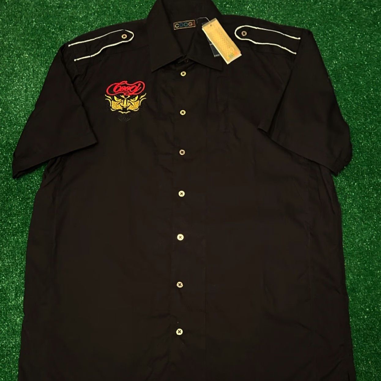 Coogi VINTAGE COOGI Logo Button-Up Shirt Mens XXL Black Grunge Hip Hop 90s Y2K NWT Size US XXL / EU 58 / 5 - 4 Thumbnail