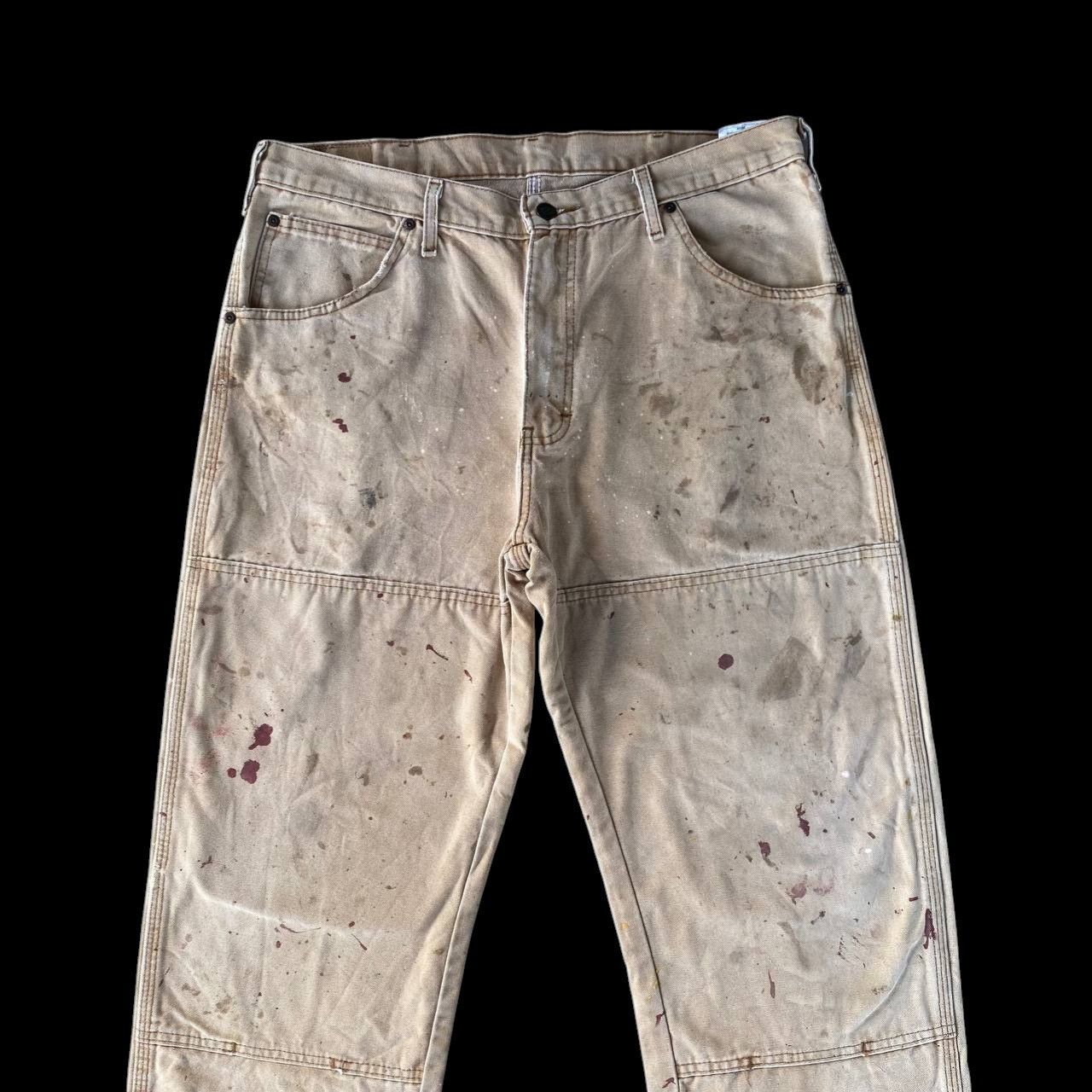 Dickies VINTAGE DICKIES DOUBLE KNEE DISTRESSED DENIM SPLATTER PAINT Size US 35 - 4 Thumbnail