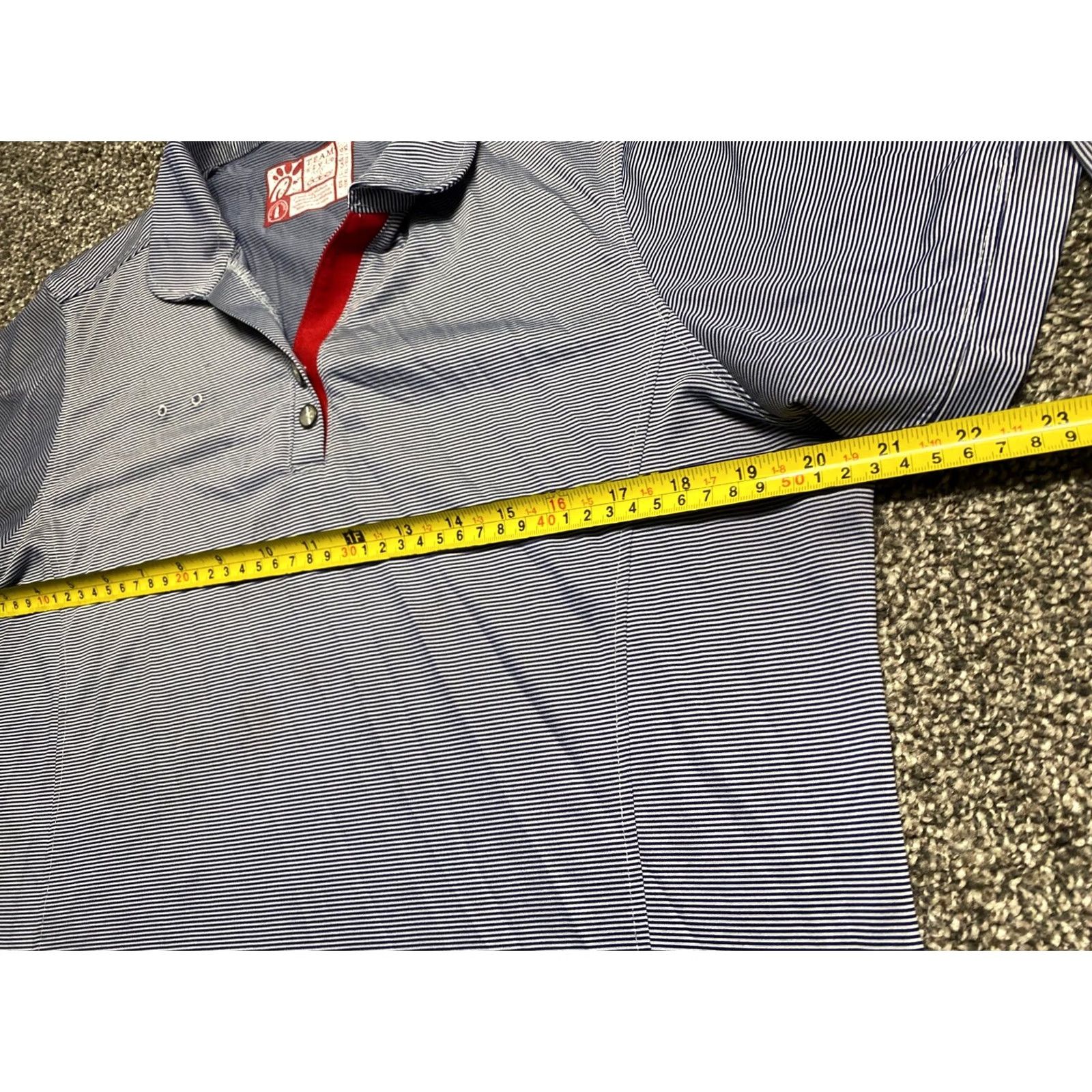 Vintage CHICKFILA Shirts Employee LOT OF 2 Gray Striped Womens Polo Uniform Oobe Large Size L / US 10 / IT 46 - 4 Thumbnail