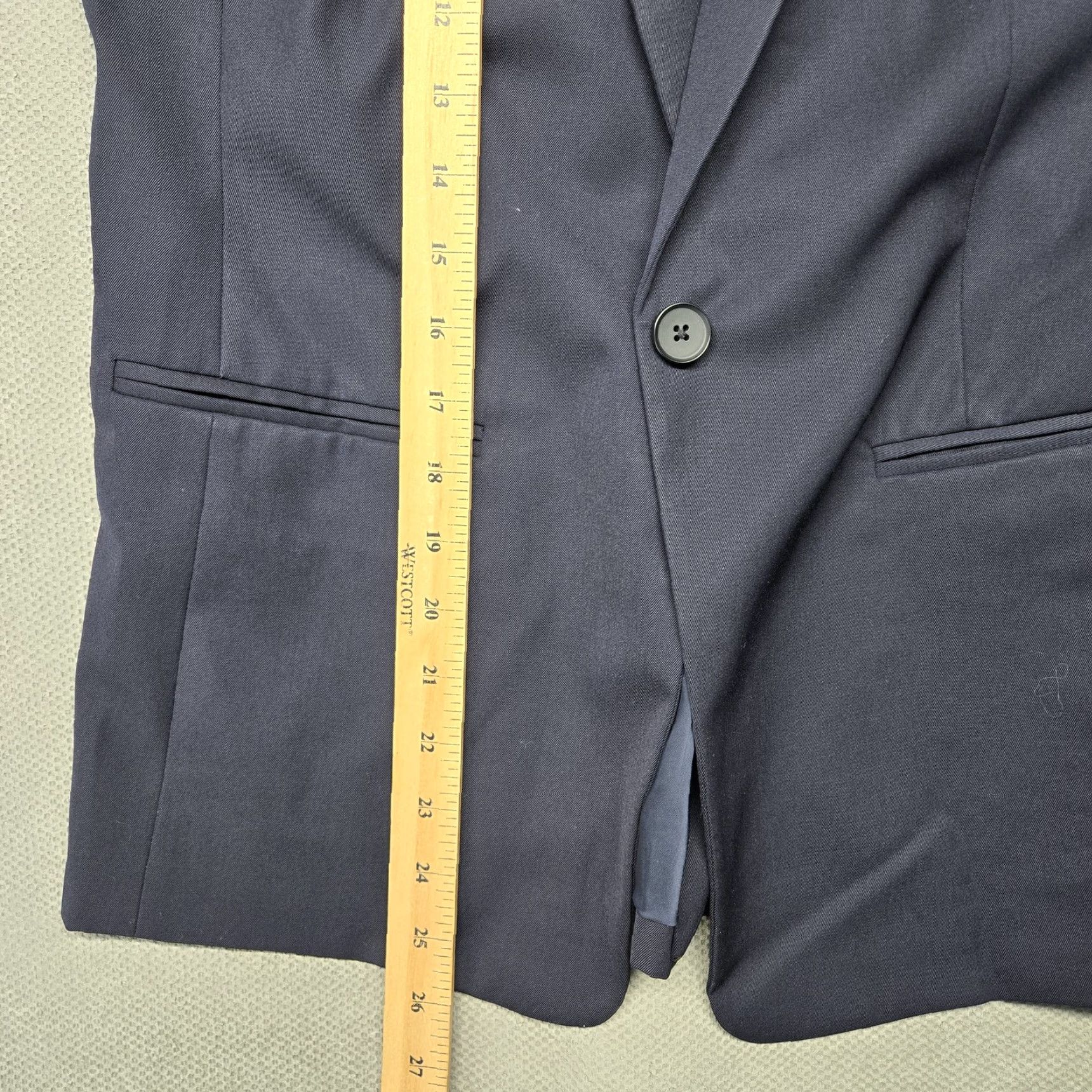 Everlane Everlane Blazer Womens 4 Blue Slim Fit One-Button Wool Shell Lined Jacket Size S / US 4 / IT 40 - 7 Thumbnail