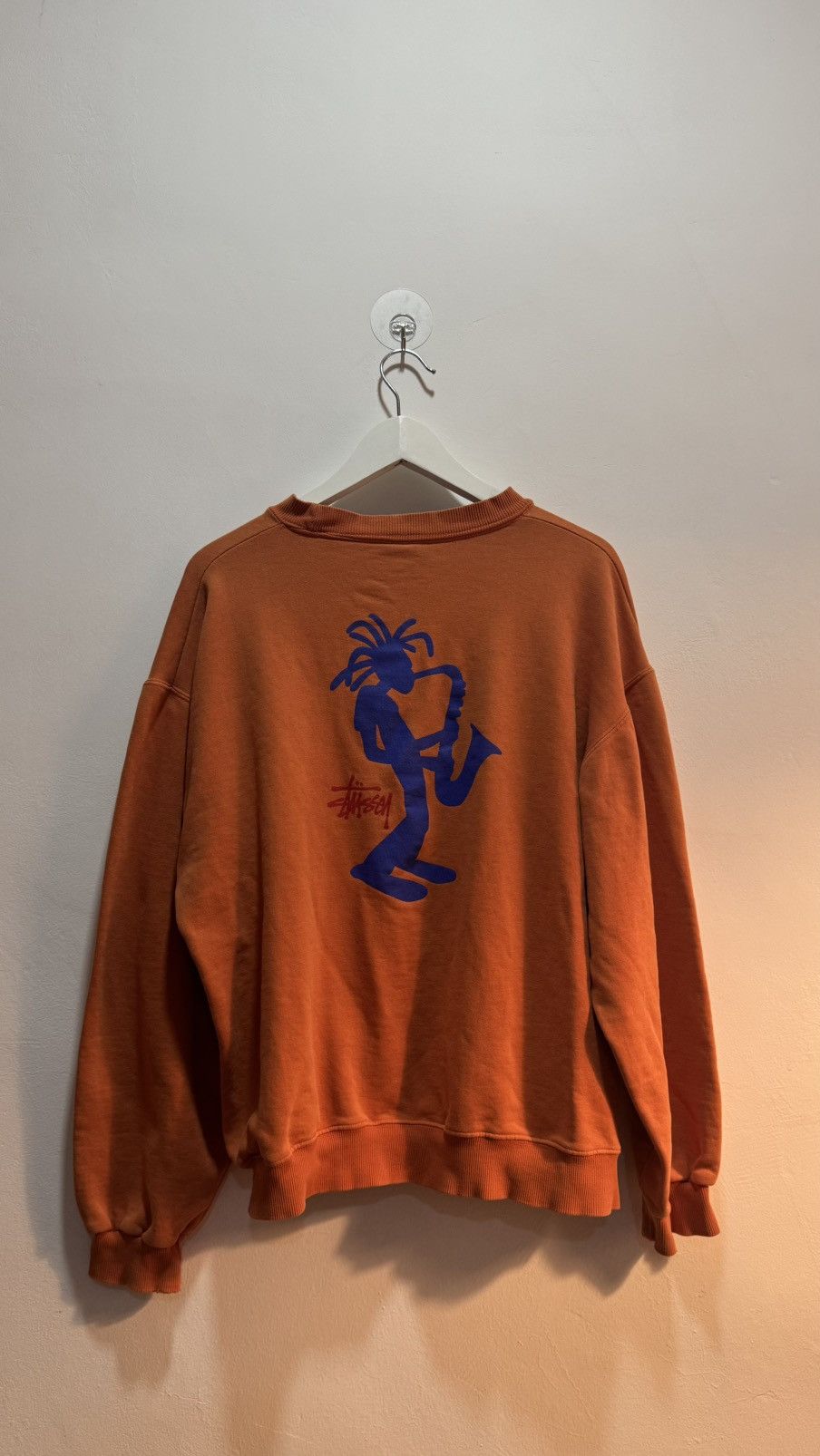 Vintage Stussy Saxophone Shadowman White Tag