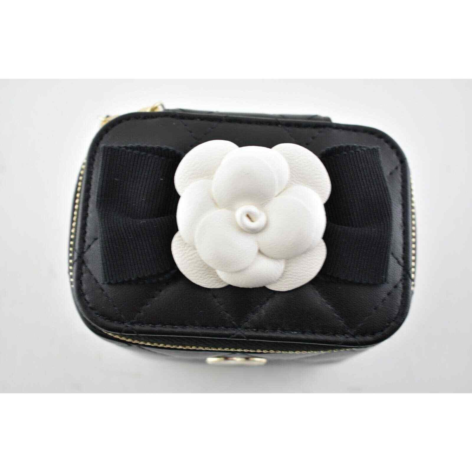 Chanel Chanel Mini Black Camellia Classic Gold Crossbody Bag Size ONE SIZE - 4 Thumbnail