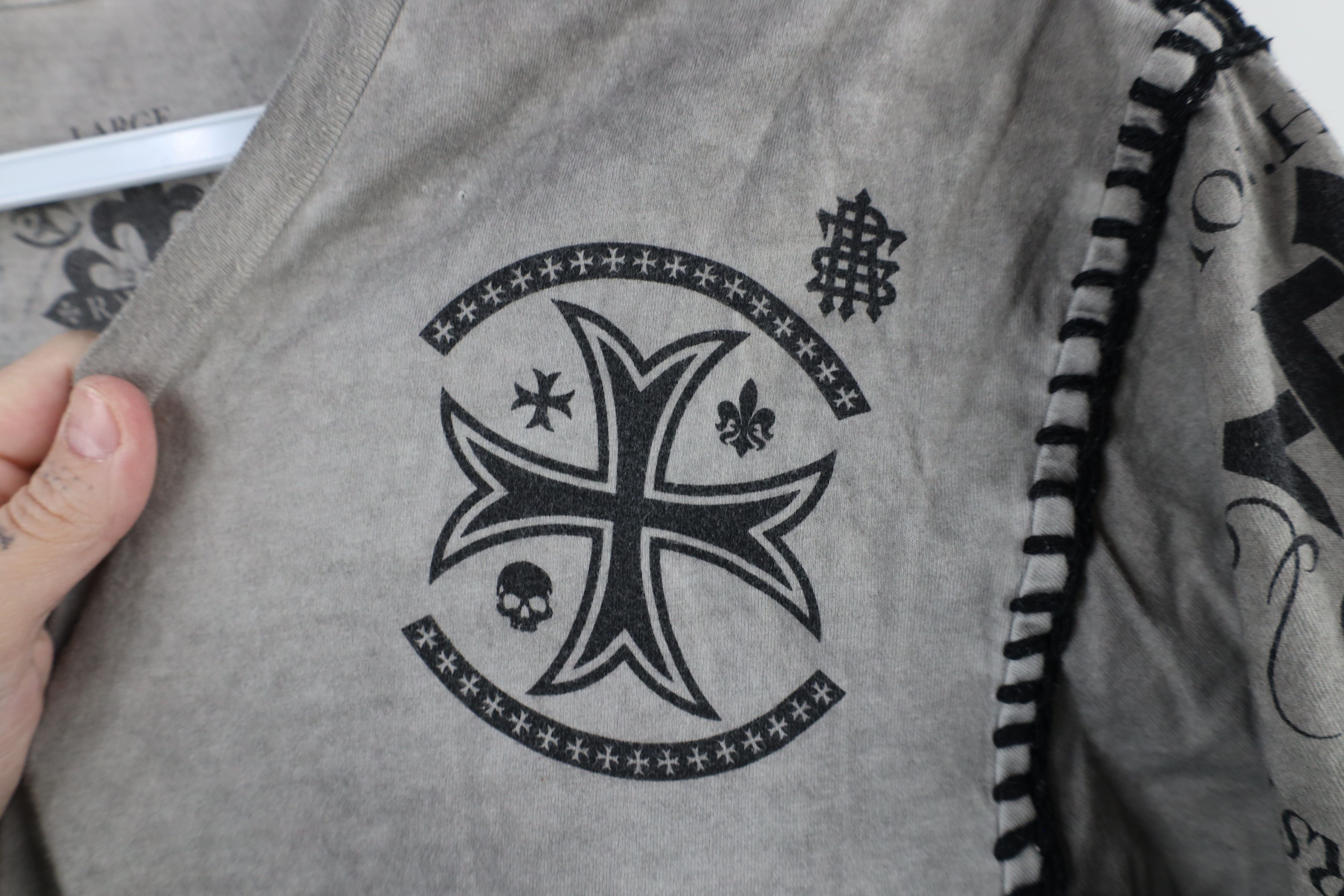 Vintage Vintage Y2K Streetwear Cross MMA UFC Fighting T-Shirt Gray Size US L / EU 52-54 / 3 - 6 Thumbnail