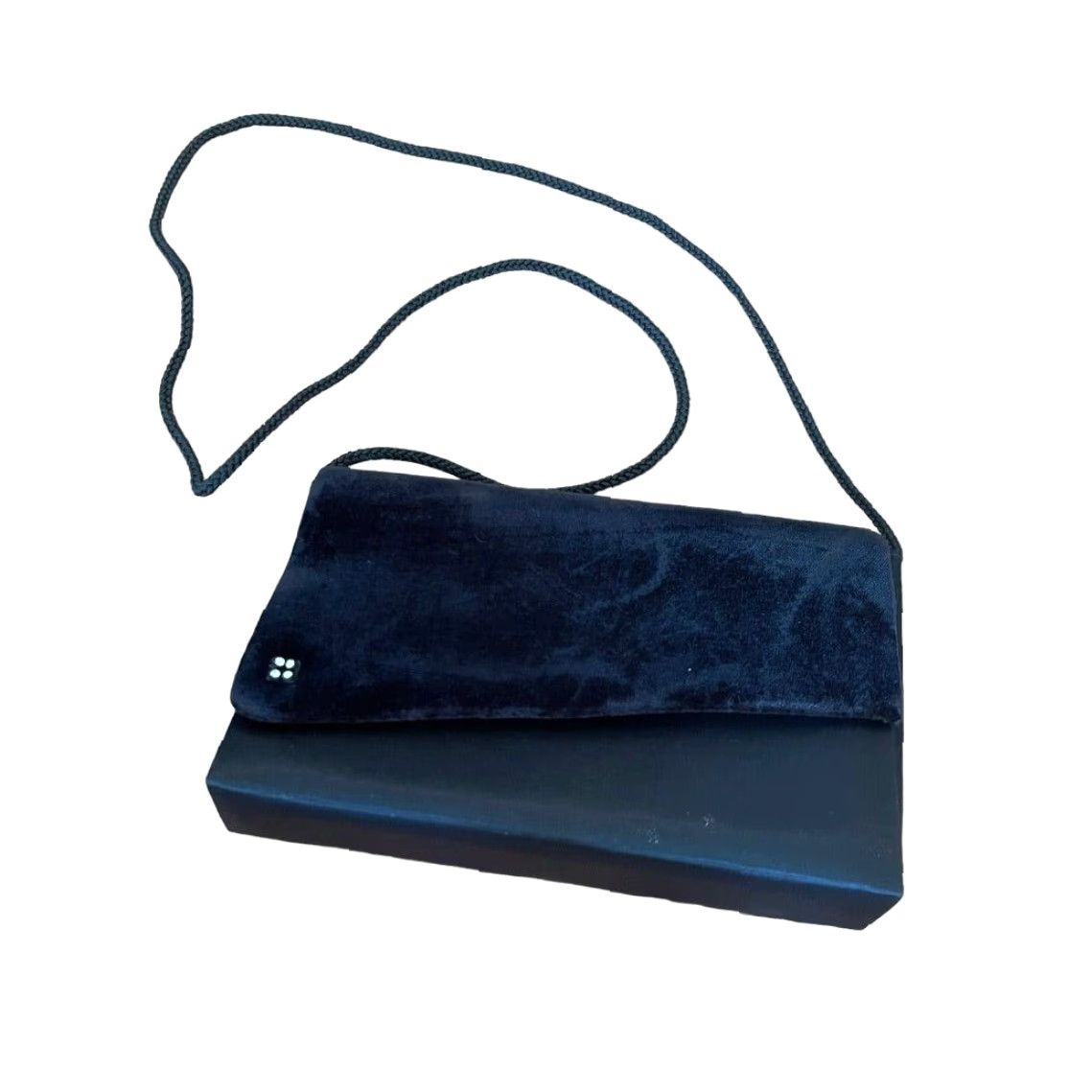 Vintage VINTAGE La Regale Satin Velvet Black Evening Bag Clutch Shoulder Bag Womens Size ONE SIZE - 2 Thumbnail