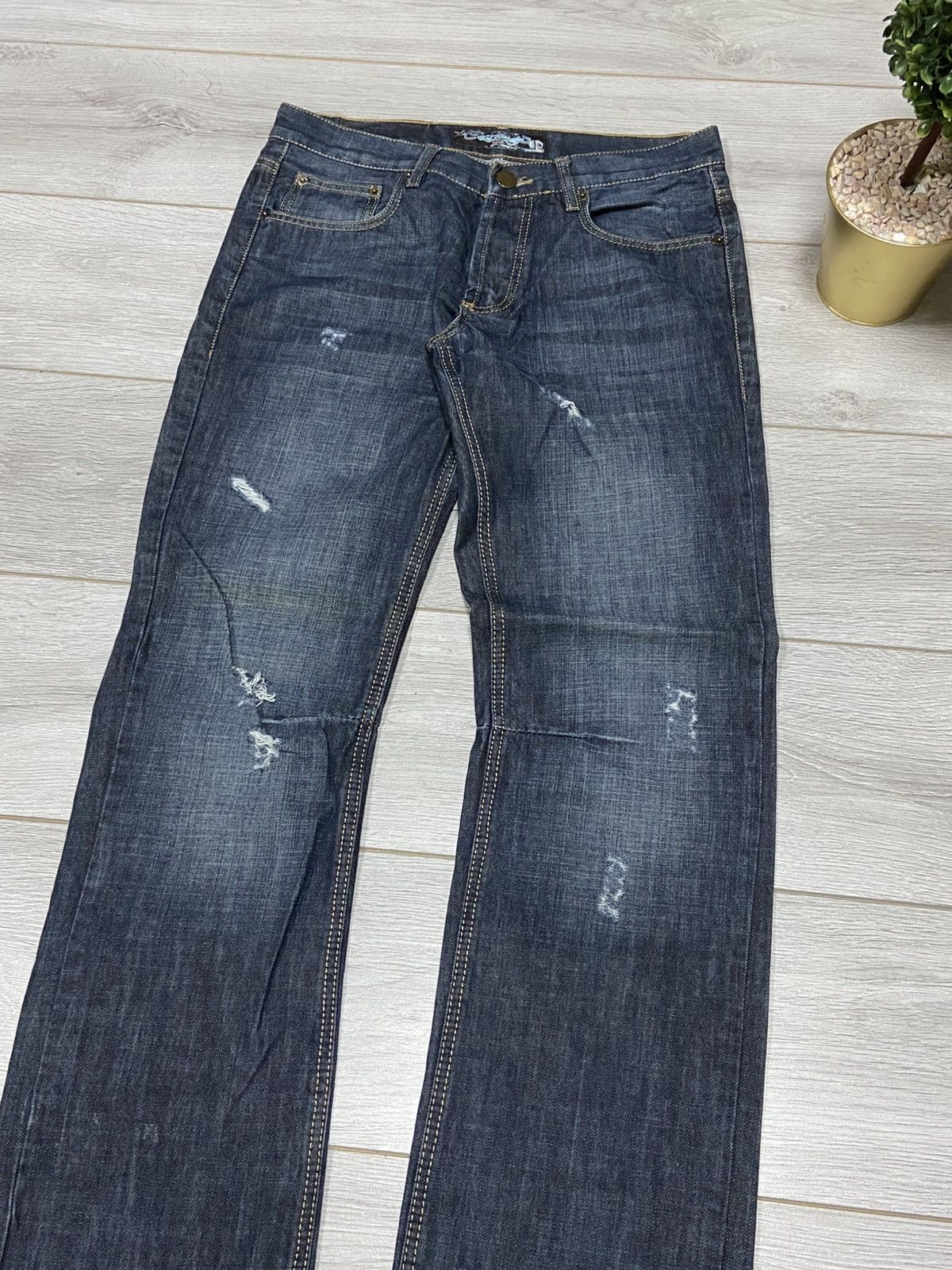 Ed Hardy Ed Hardy skull 💀 eagle big embro logo print vintage jeans Size US 32 / EU 48 - 4 Thumbnail