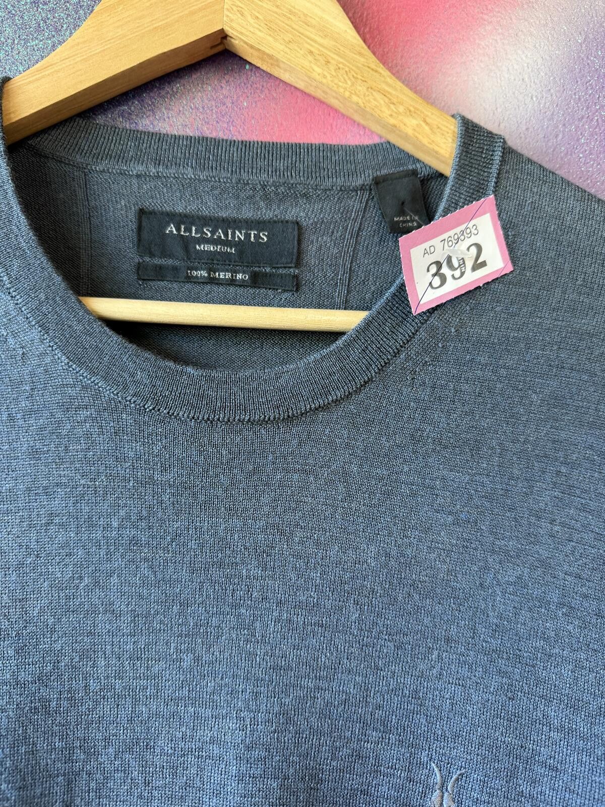 Allsaints Allsaints tonic long sleeve crew neck top - mark blue Size US M / EU 48-50 / 2 - 2 Thumbnail
