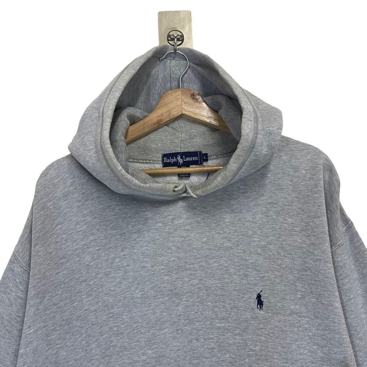 Polo Ralph Lauren × Ralph Lauren × Vintage Vintage 90s Polo Ralph Lauren Small Logo Pullover Hoodie Size US L / EU 52-54 / 3 - 4 Thumbnail