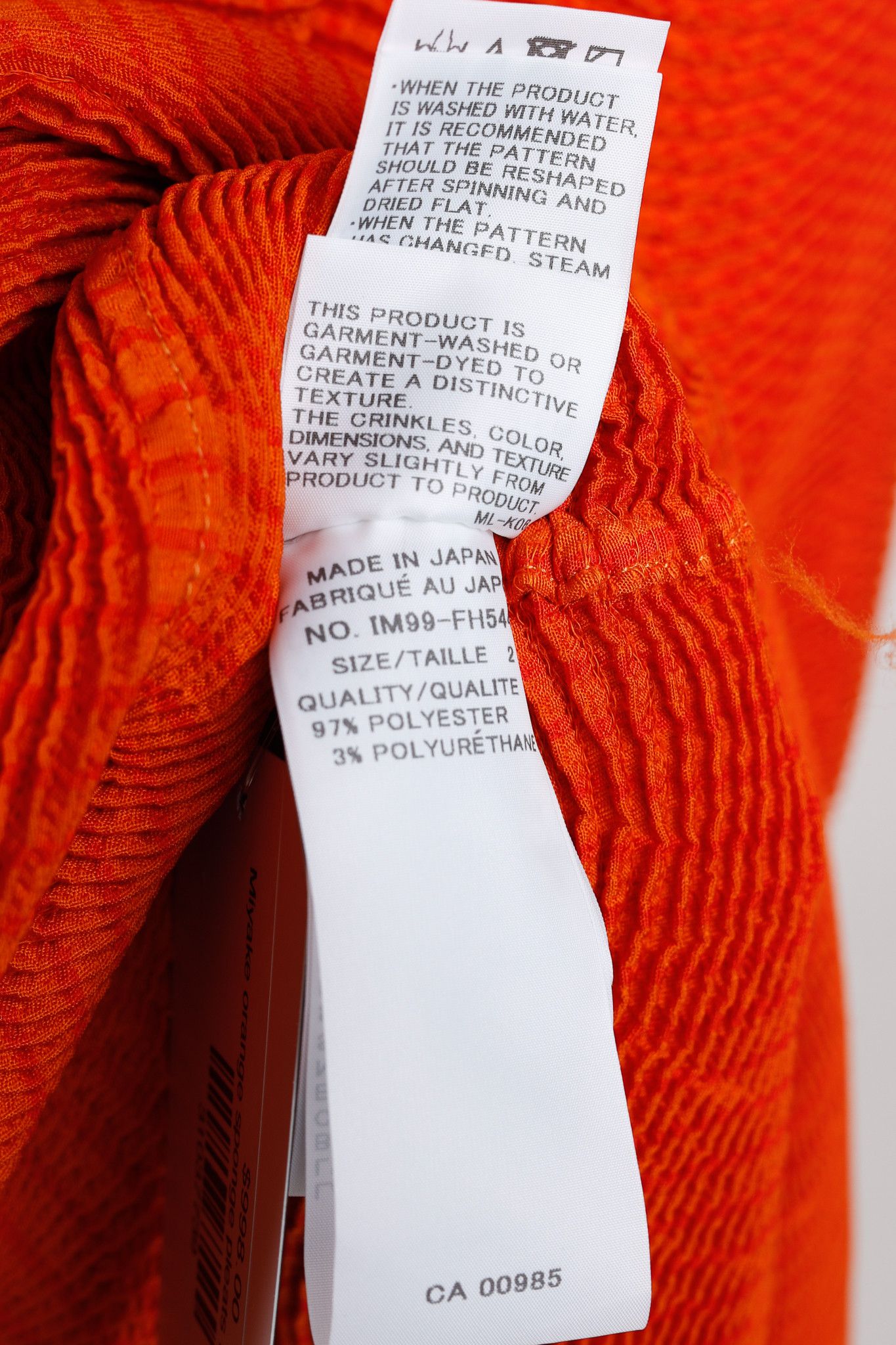 Issey Miyake Issey Miyake Mainline Orange Wave Spongy Pleats Tunic Size L / US 10 / IT 46 - 10 Thumbnail