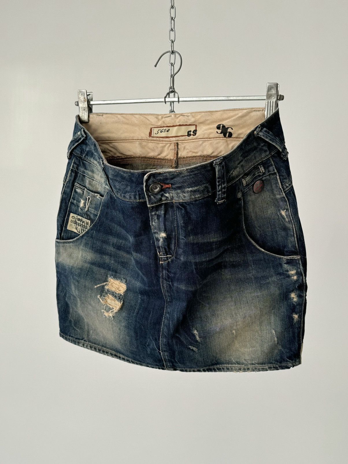 G-Star × Japanese Brand G-Star RAW Jail Long Women’s Mini Jeans Skirt Size 26" / US 2 / IT 38 - 2 Thumbnail