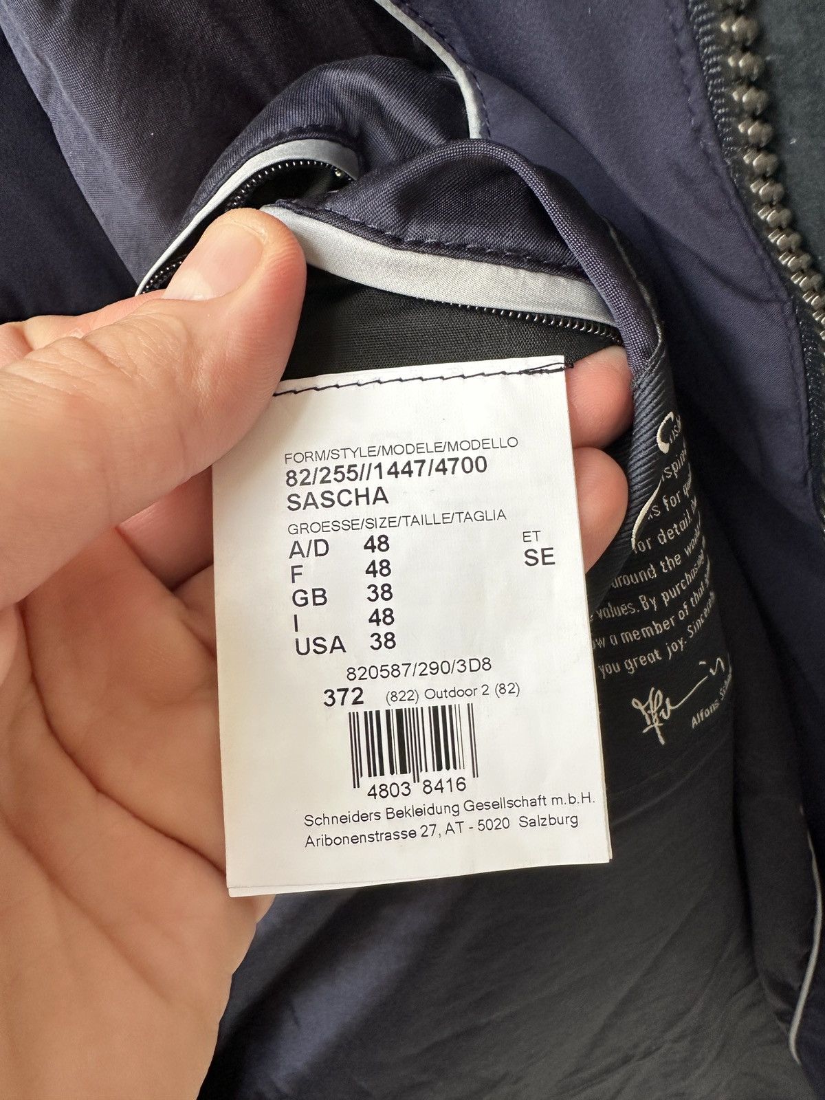 Schneiders Schneiders Salzburg Navy Quilted Micro Down Jacket Size US S / EU 44-46 / 1 - 12 Thumbnail