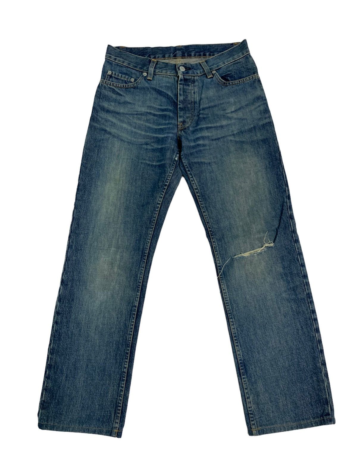 Helmut Lang 🔥Vintage Distressed Helmut Lang denim Jeans Size US 30 / EU 46 - 1 Thumbnail