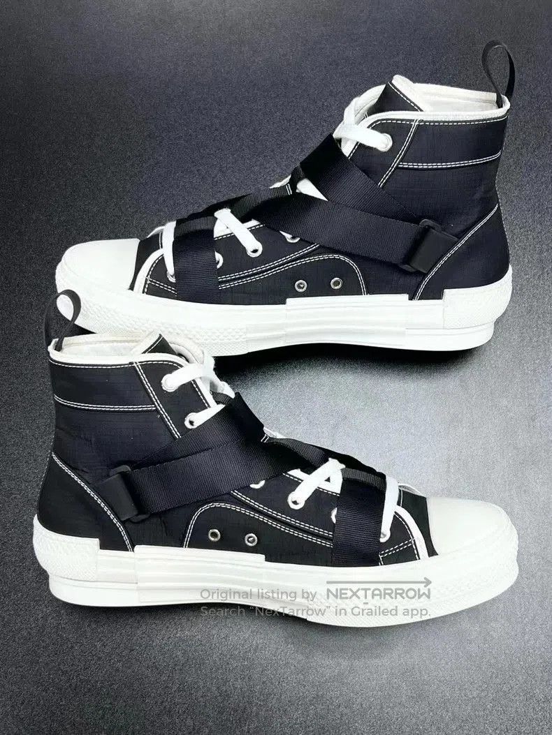 Dior DIOR B23 High Top Sneakers Black and White. Size US 10 / EU 43 - 4 Thumbnail