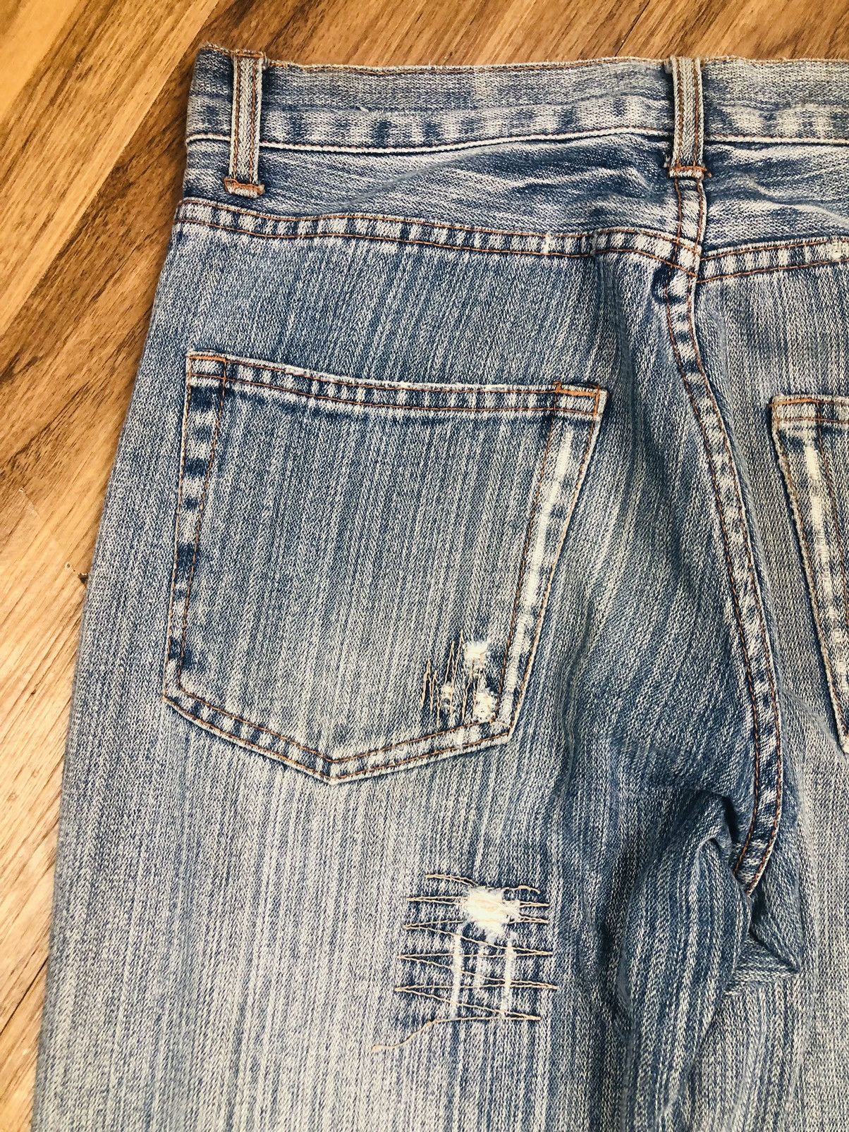 Japanese Brand Mulkul Jeans Y2K Distressed Baggy Denim (38) Size US 30 / EU 46 - 17 Thumbnail