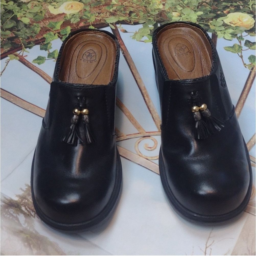 Ariat Ariat Mendocino western tassle black leather clogs/mules 6 Size US 6 / IT 36 - 3 Thumbnail