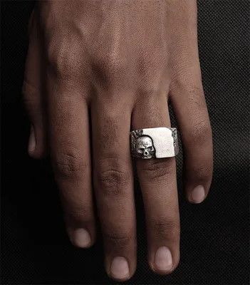 Japanese Brand × Jewelry × Vintage Heavy Sugar Skull Ring Size ONE SIZE - 5 Thumbnail