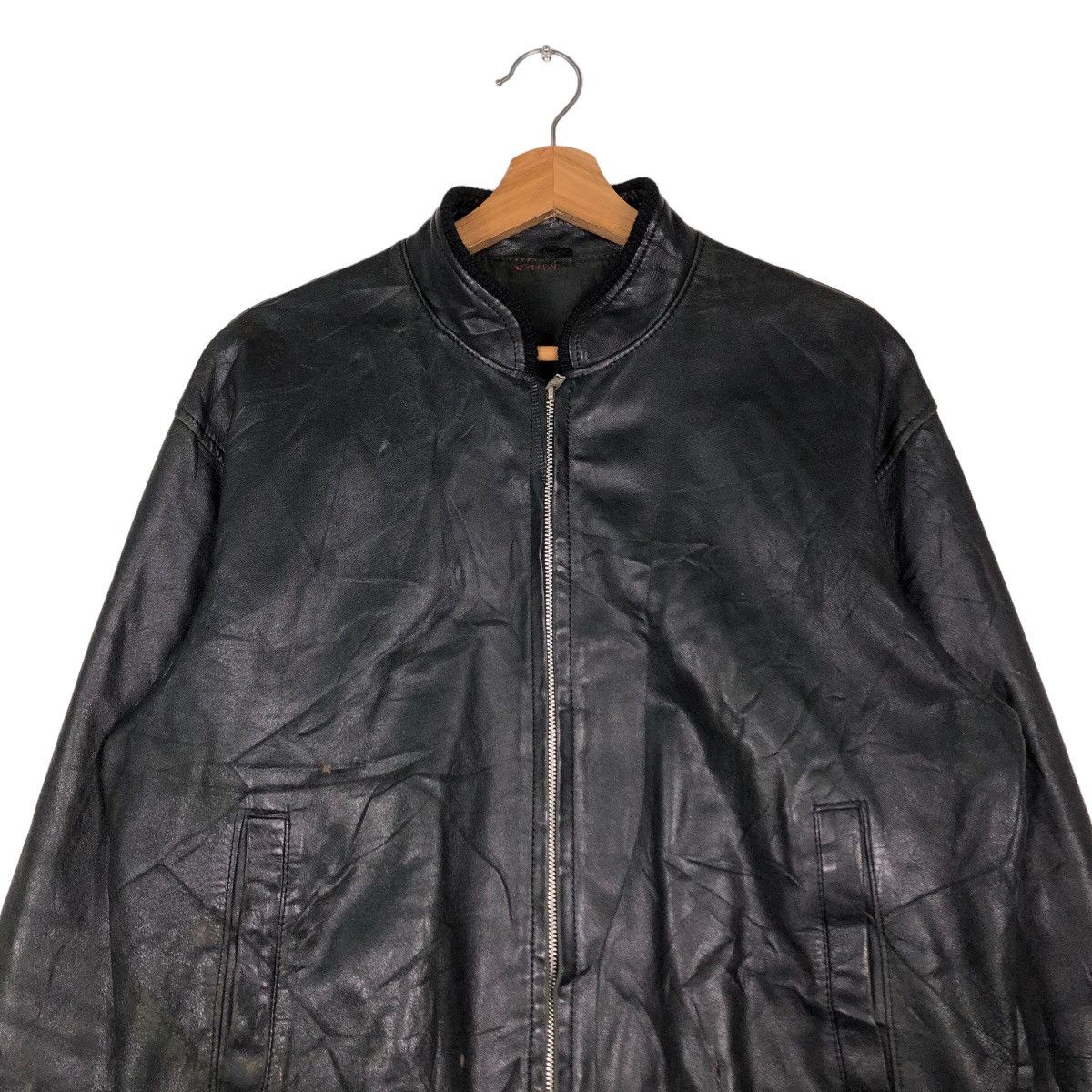 Japanese Brand 🔥Vintage Bomber Biker Leather Jacket Japan Issey Miyake Size US L / EU 52-54 / 3 - 3 Thumbnail