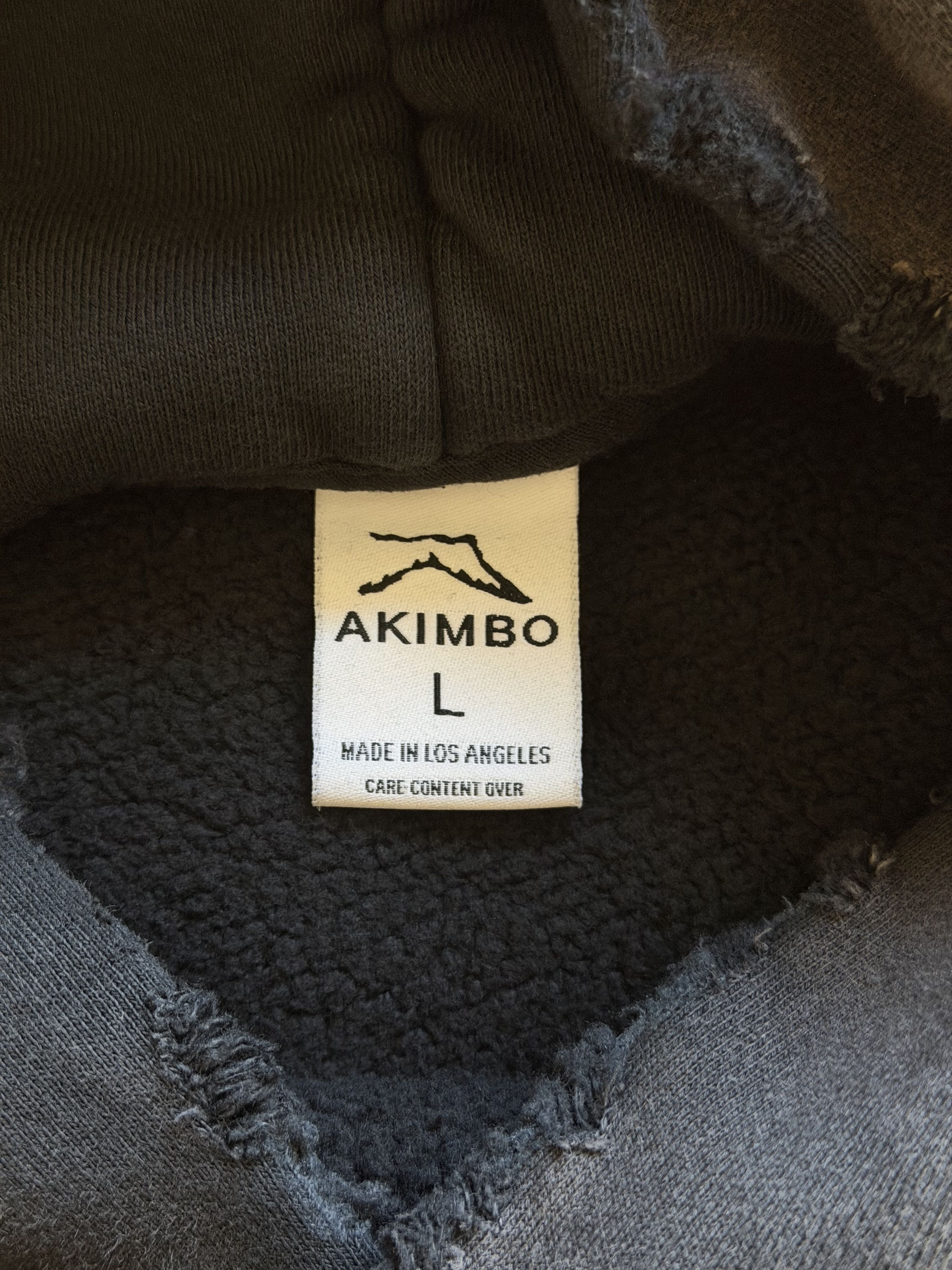 Akimbo Club Akimbo Club Watch Peeker Distressed Hoodie Sun Faded Black Size US L / EU 52-54 / 3 - 9 Thumbnail