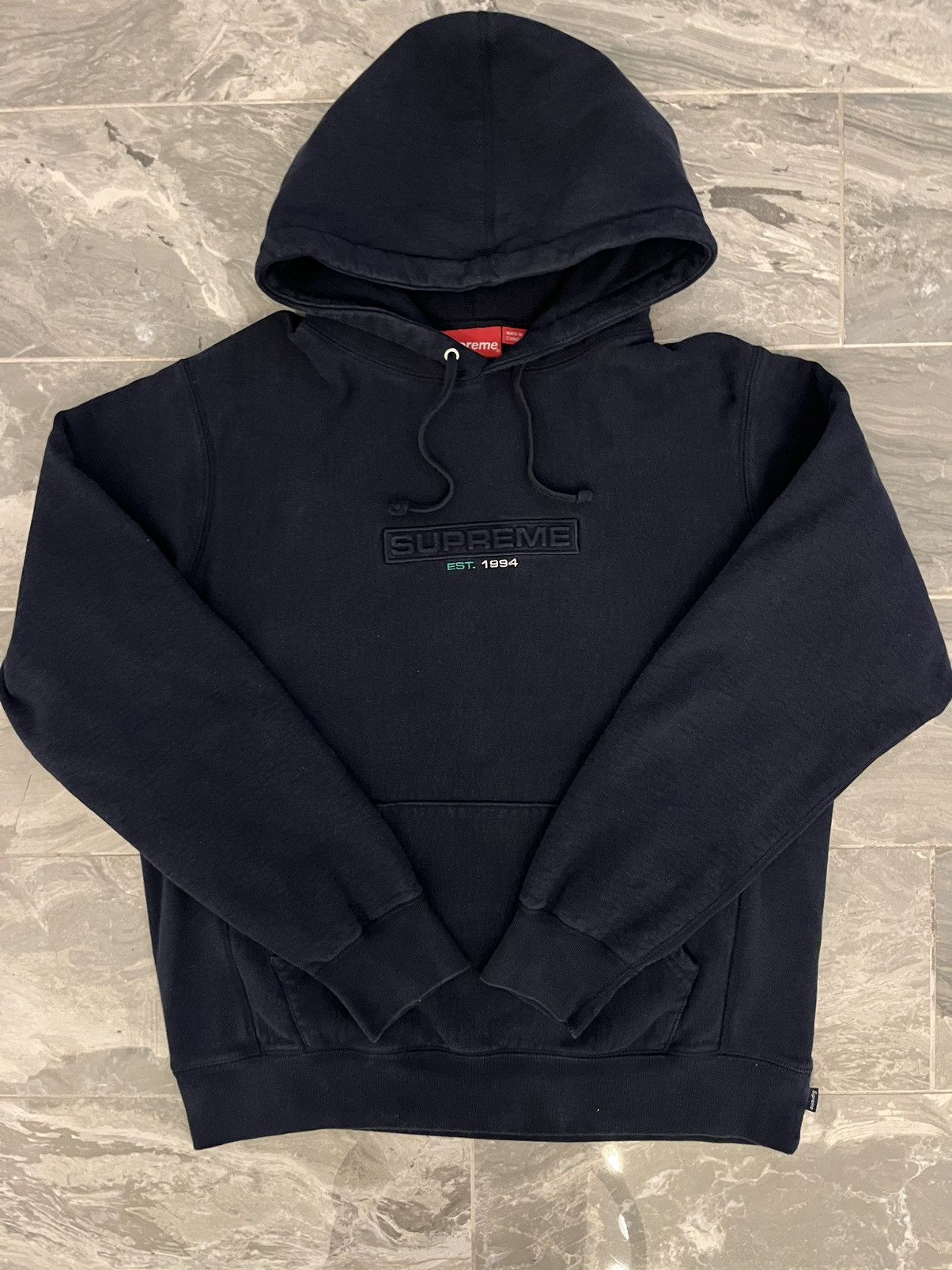 Supreme Supreme Embossed Logo Hoodie Grailed