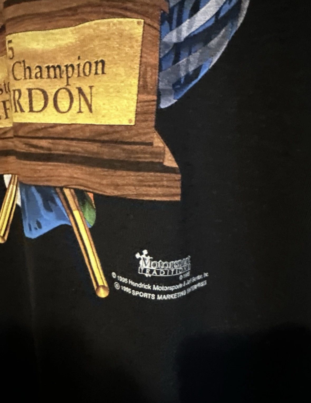 NASCAR Vintage 1995 Jeff Gordon NASCAR Winston Cup Champion t shirt Size US XXL / EU 58 / 5 - 6 Thumbnail