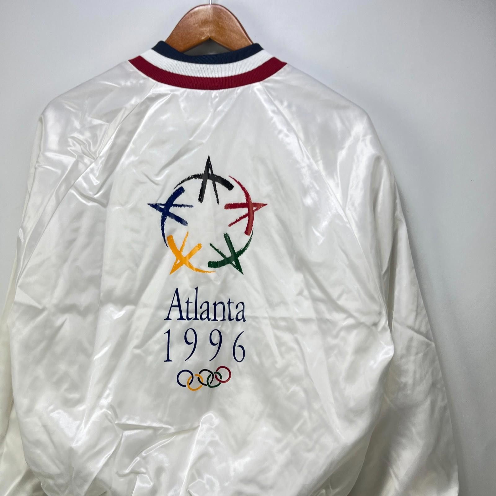 Designer Vintage 1996 Atlanta Olympics Satin Jacket Large Varsity Size ONE SIZE - 2 Thumbnail