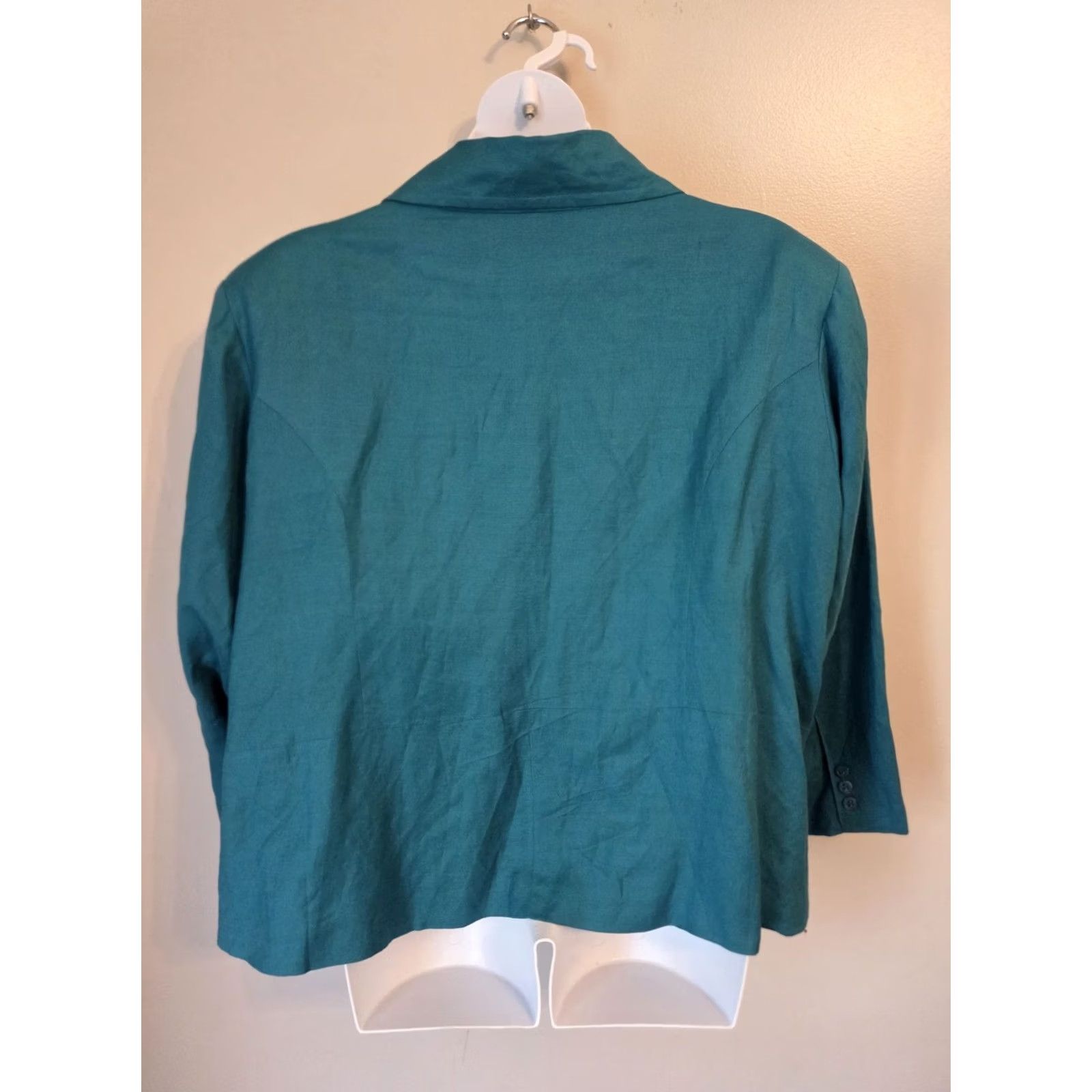 Vintage VINTAGE JG Hook Blazer Jacket Teal Linen Blend 32W Plus | Women Blazer, Long Sleeve, Solid Blue, Plus Size, Dry Clean Only, 80s-90s (If applicable) Size XXS / US 00 / IT 34 - 6 Thumbnail