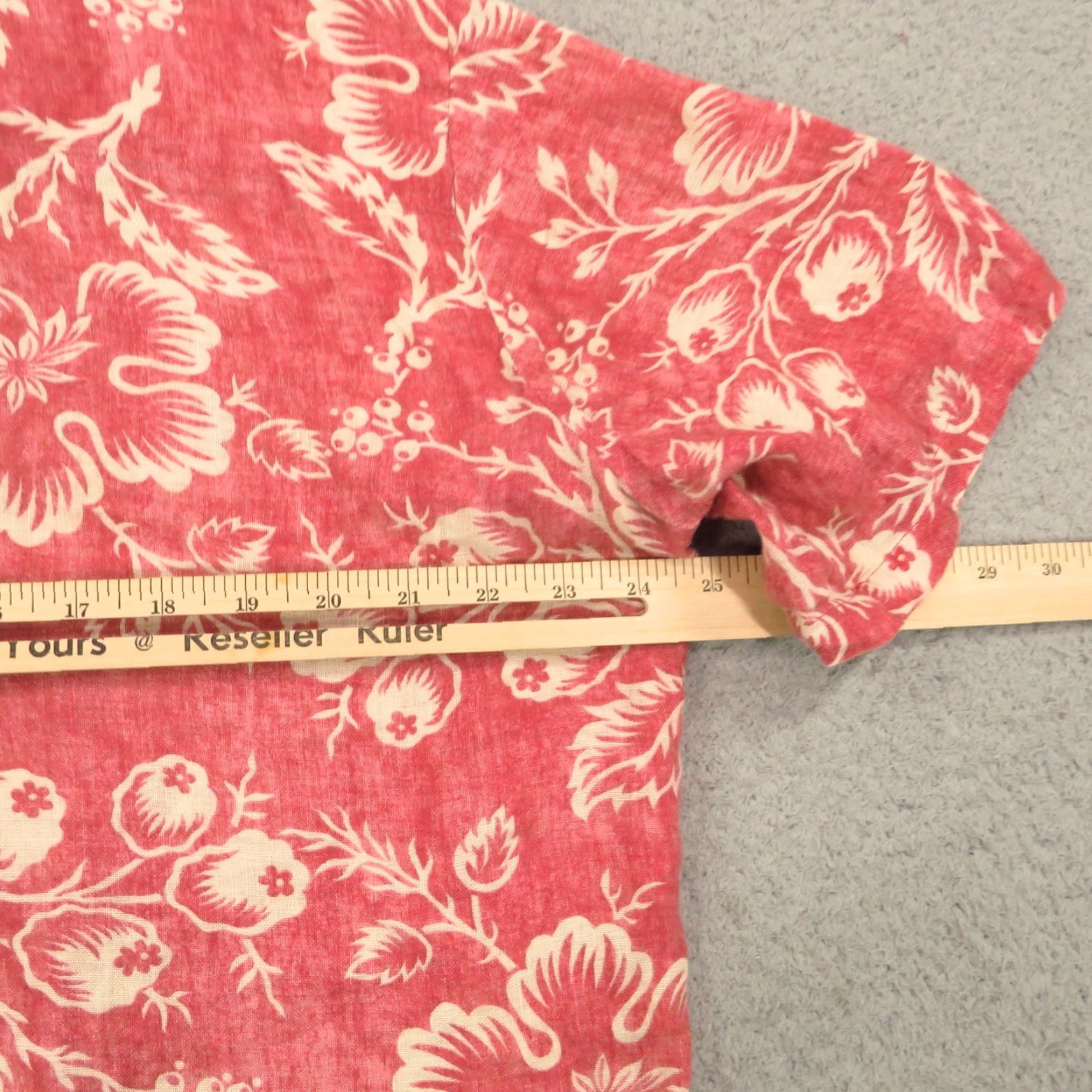 Polo Ralph Lauren VTG Polo Ralph Lauren Shirt Men Medium Bonnard Linen Floral Pink Red Camp Collar Size US M / EU 48-50 / 2 - 7 Thumbnail